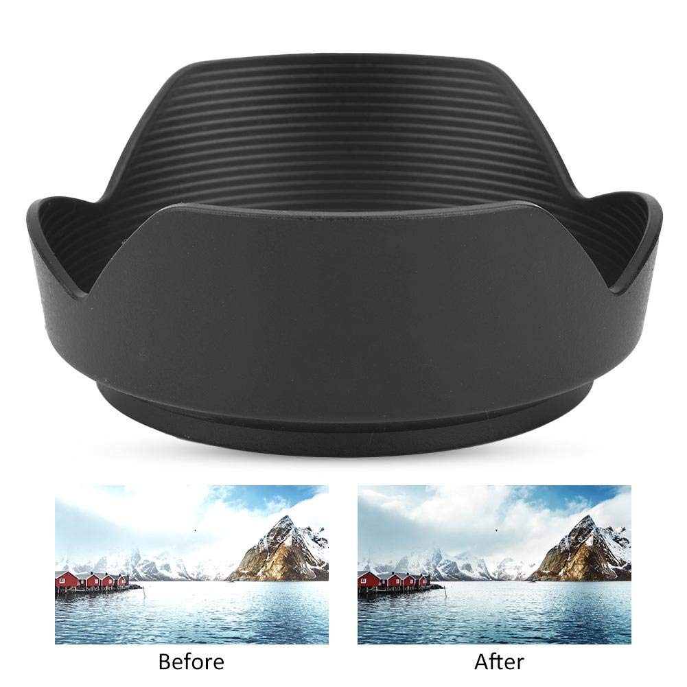 Bindpo Hb-53 Lens Hood, Camera Lens Sunshade Rainproof Cover Replacement For Af-S 24-120Mm F/4G Ed Vr