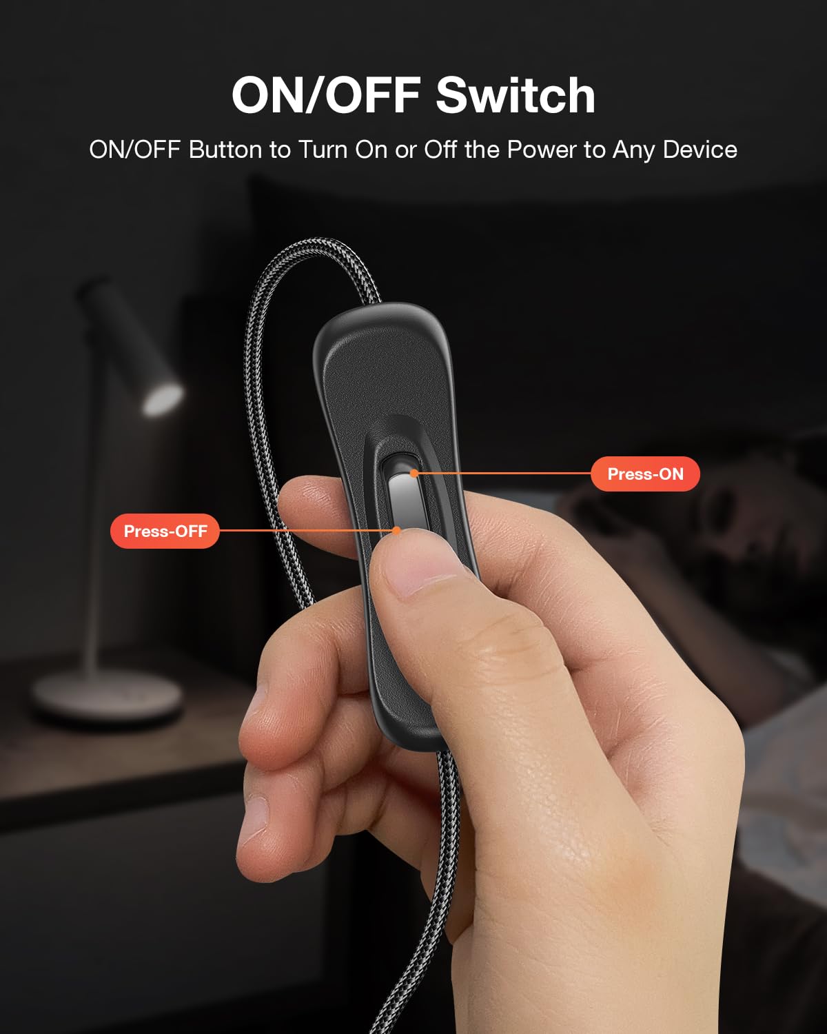 Andtobo Usb Switch Extension Cable, (Upgraded Data + Power) Usb Extension Cord With On/Off Power Switch Cable For Led Strips, Ios System, Etc  3.3 Ftp