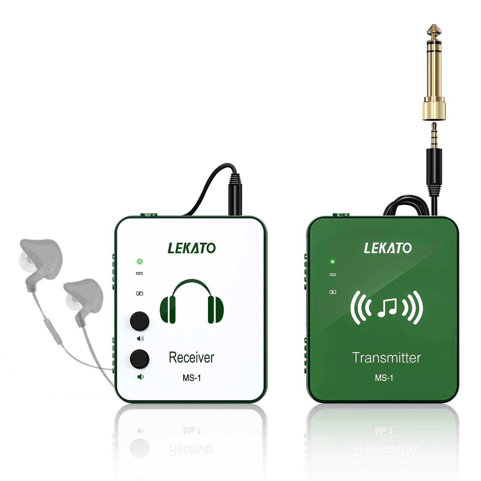 Lekato Wireless In Ear Monitor System, 2.4Ghz Wireless Iem System With Transmitter Beltpack Receiver Automatic Pairing, For Stud