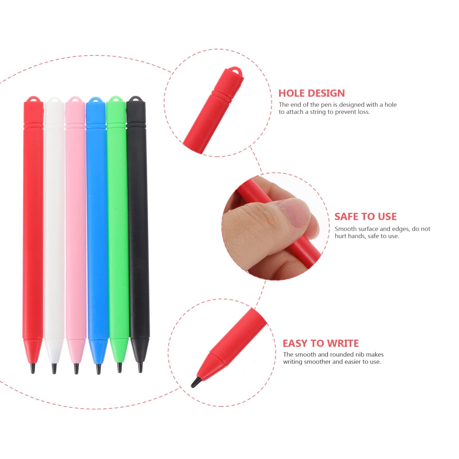 Hemobllo Lcd Writing Tablet Pen   6 Pcs Replacement Stylus Drawing Pen For Lcd Writing Tablet, Drawing Tablet, Drawing Pad, Dood