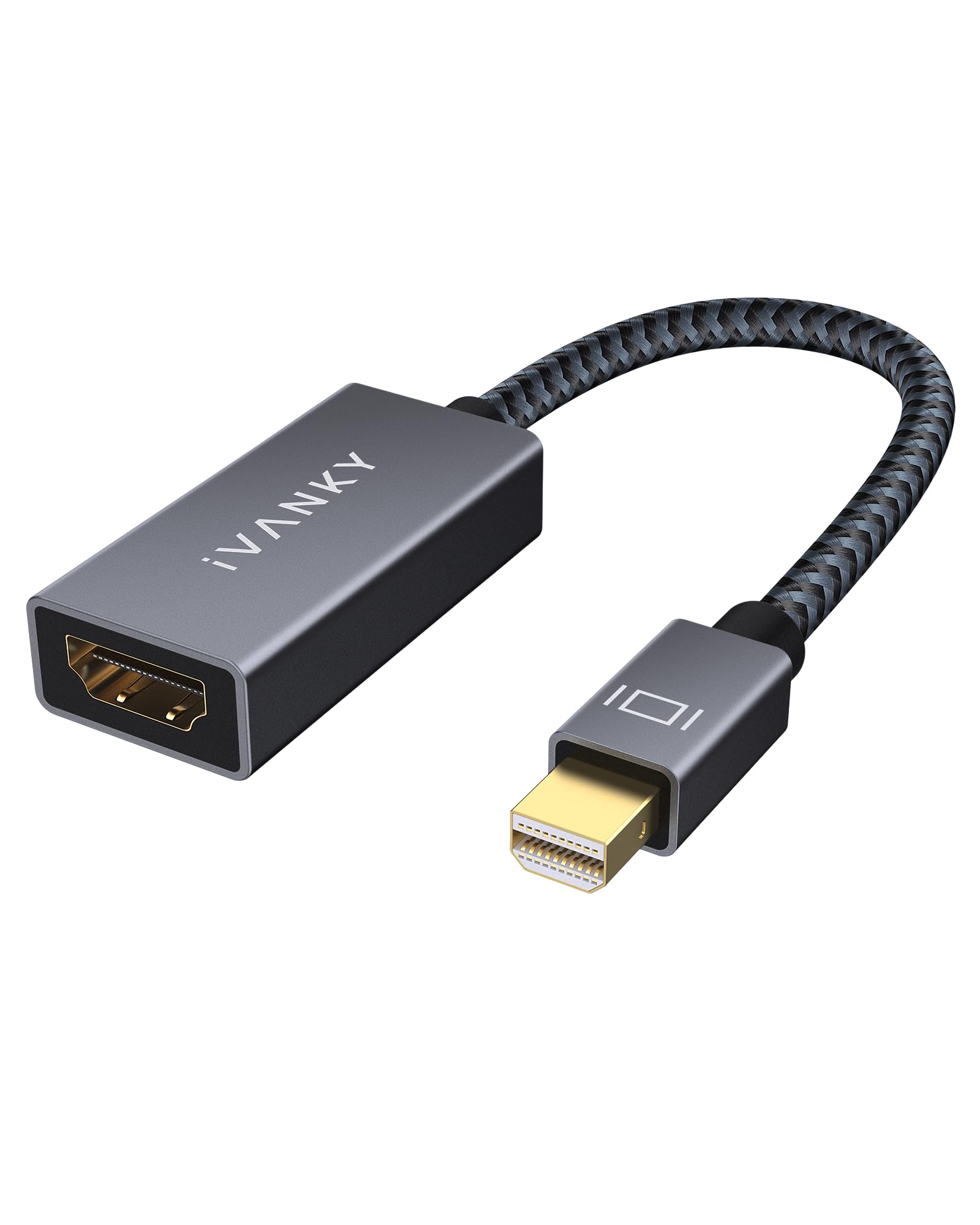 Ivanky Mini Displayport To Hdmi Adapter, Mini Dp(Thunderbolt) To Hdmi Adapter, Gold Plated Braided,Thunderbolt 2 To Hdmi Compati