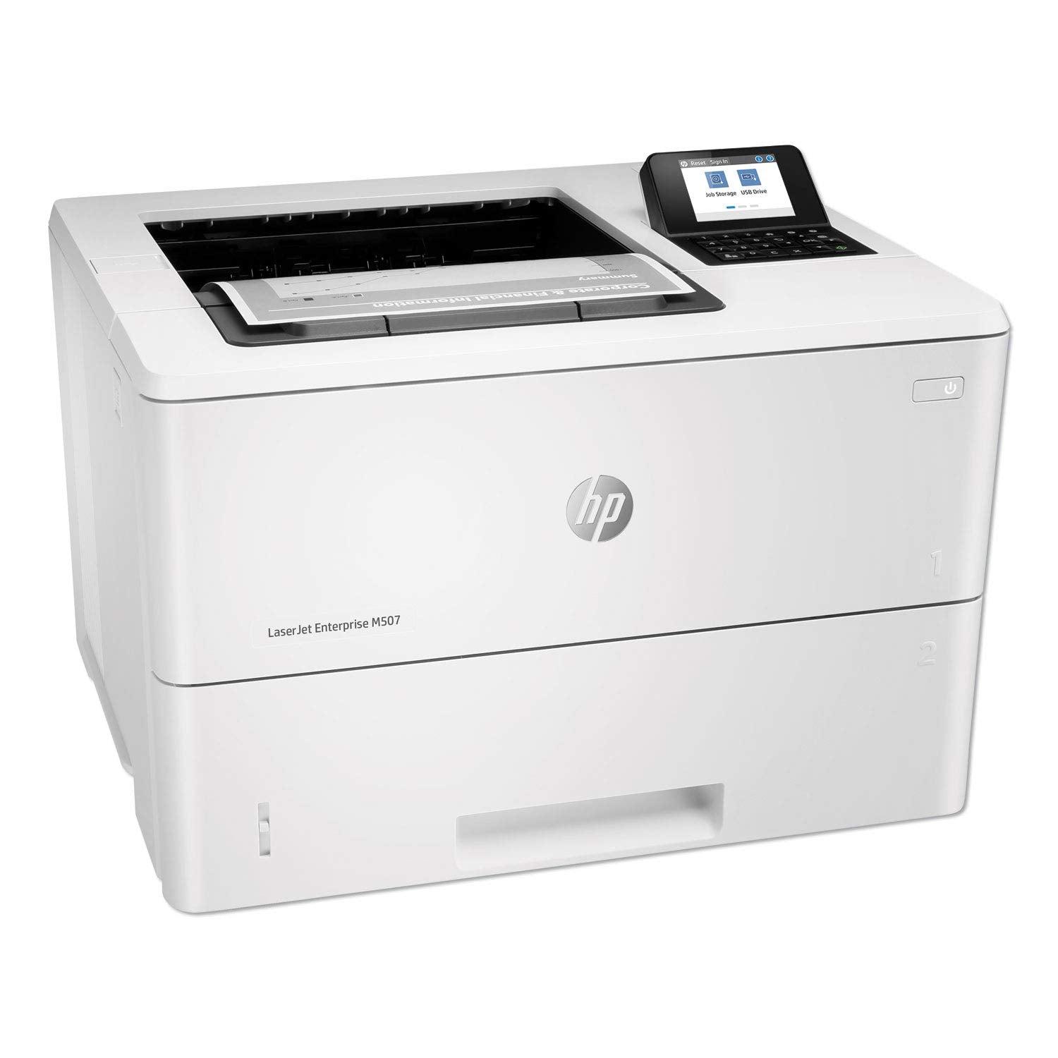 Hp Laserjet Enterprise M507N Monochrome Printer With Built-In Ethernet (1Pv86A), White