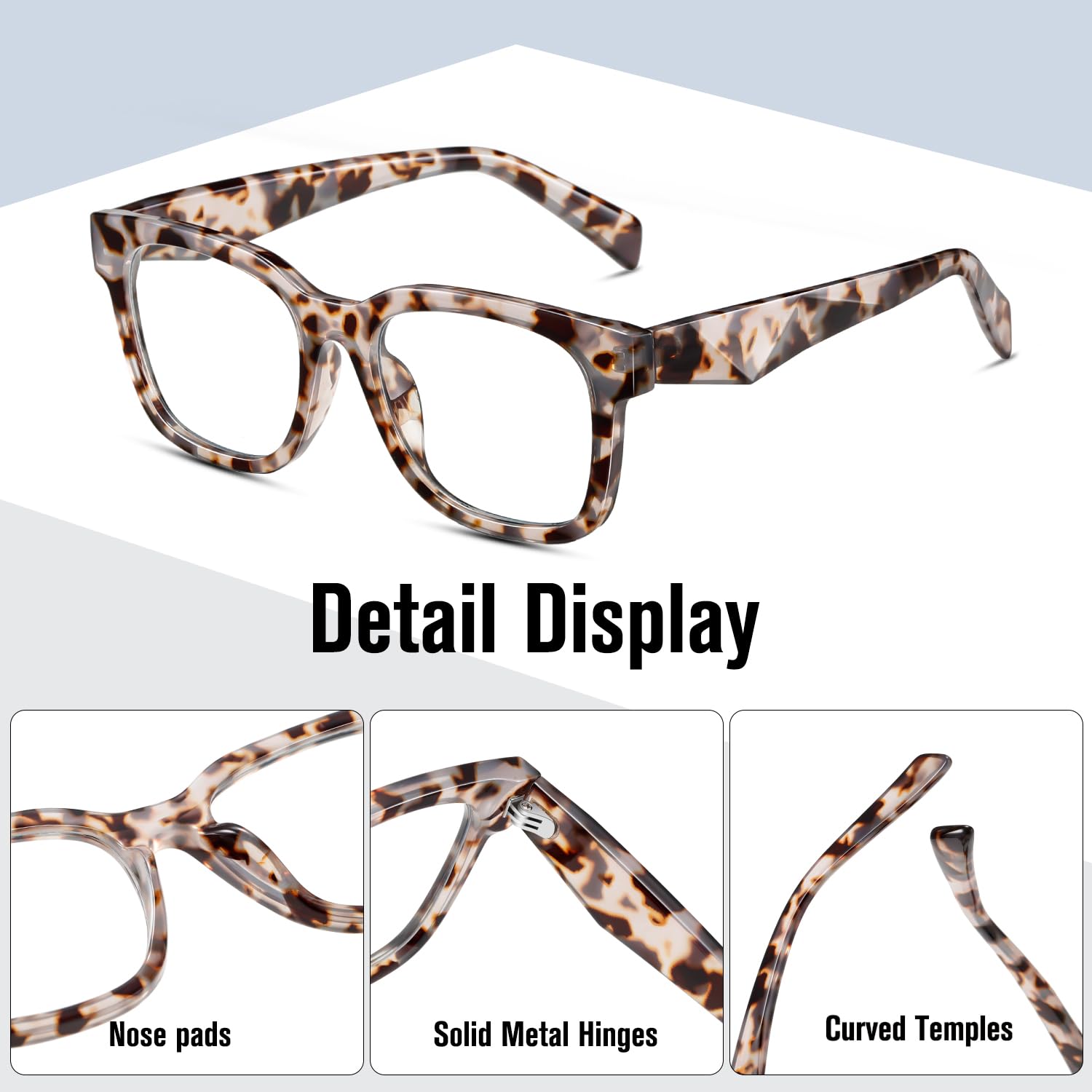 Kimorn Blue Light Blocking Glasses,Anti Eyestrain & Uv Protection,Square Frame Glasses For Women And Men (Grey Demi)