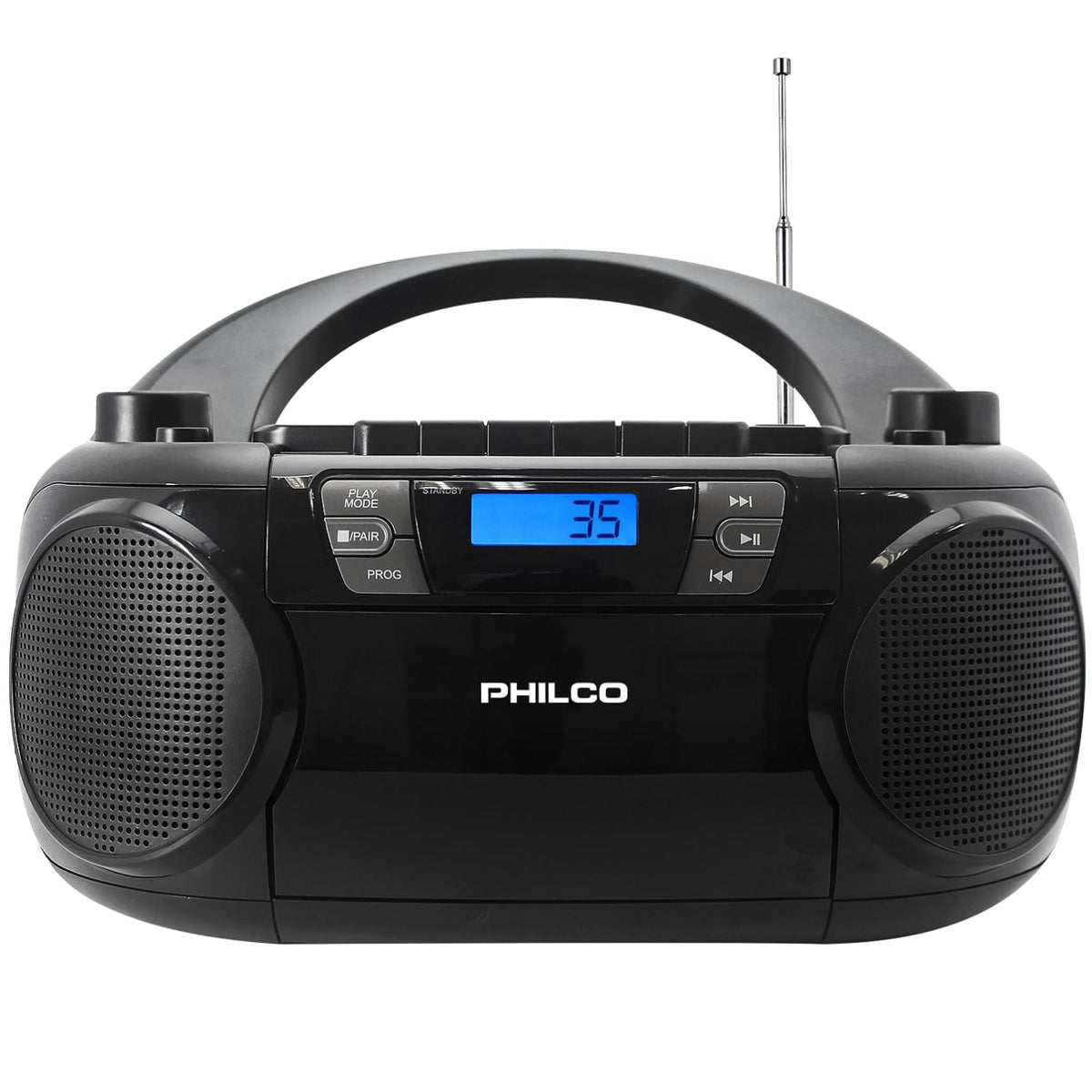 Philco Bluetooth Cd Boombox With Cassette, Mp3 Cd Usb Playback The Ultimate Retro Music Combo With Best Class Sound Performance,