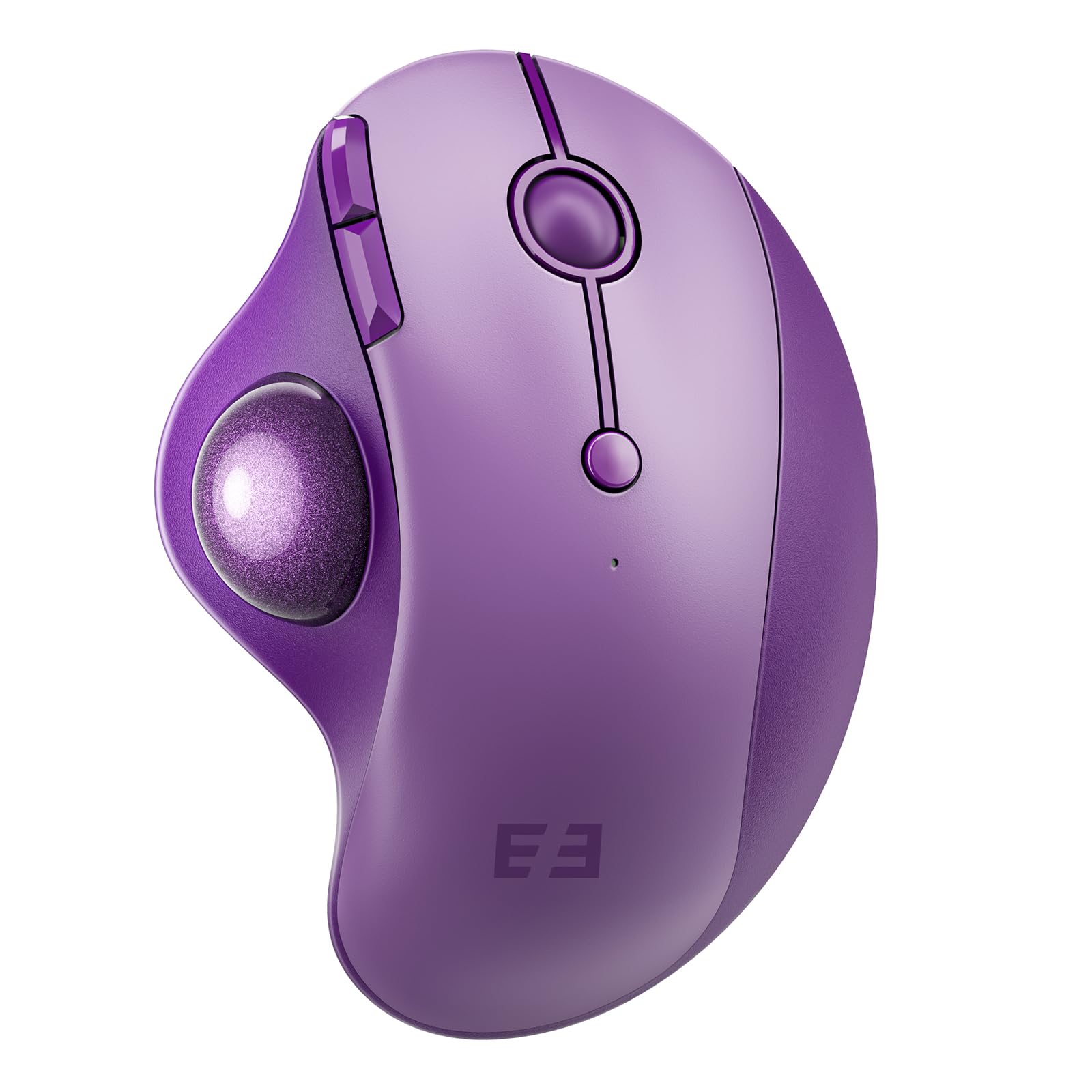 Seenda Wireless Trackball Mouse, Ergonomic Bluetooth Rollerball   Multi Device Thumb Control, Compatible For Mac, Android, Windows   Purple