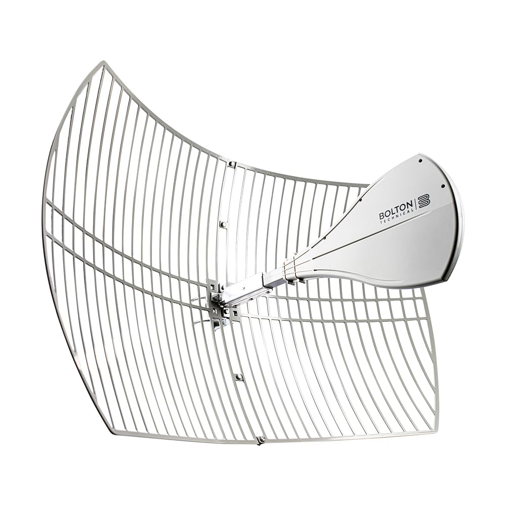 Bolton Technical Long Ranger Antenna (Bt974822) | Parabolic   Over 20 Miles Range | All Cell Bands: 5G, 4G, Lte | Wifi 2.4/5 Ghz Wifi 6 | High Gain Cellular/Wifi Antenna Up To +28 Db | All Carriers