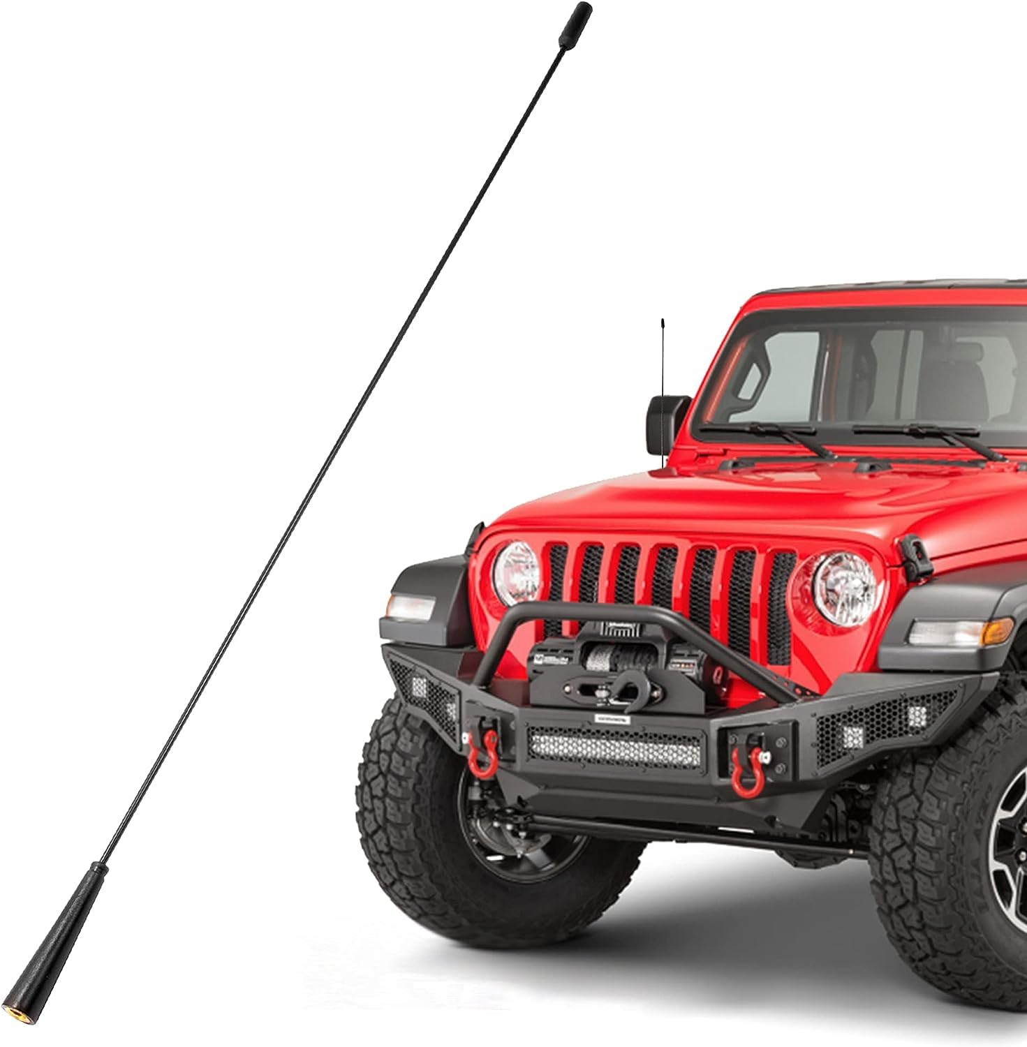 Ksaauto 16 Inch Antenna 2007 2024 Jeep Wrangler Gladiator Accessories, Jeep Rubicon Sahara Sport Willys 4Xe Jl Jk Jt Unlimited R