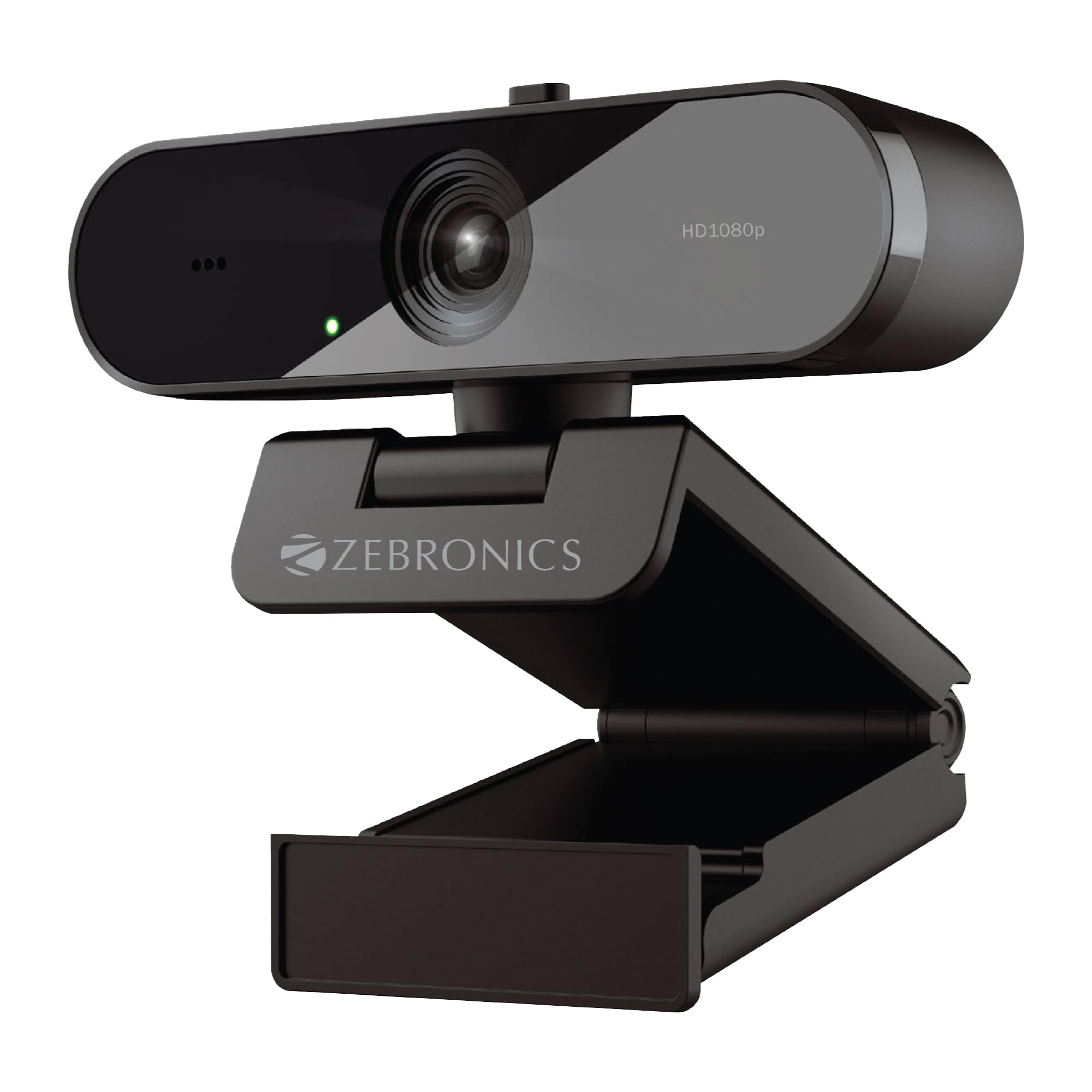 Zebronics FHD USB Webcam, 30FPS, 2P2G Lens, 2.0MP CMOS Sensor, AutoWhite Balance, AutoExposure, Privacy Shutter, Builtin Mic,