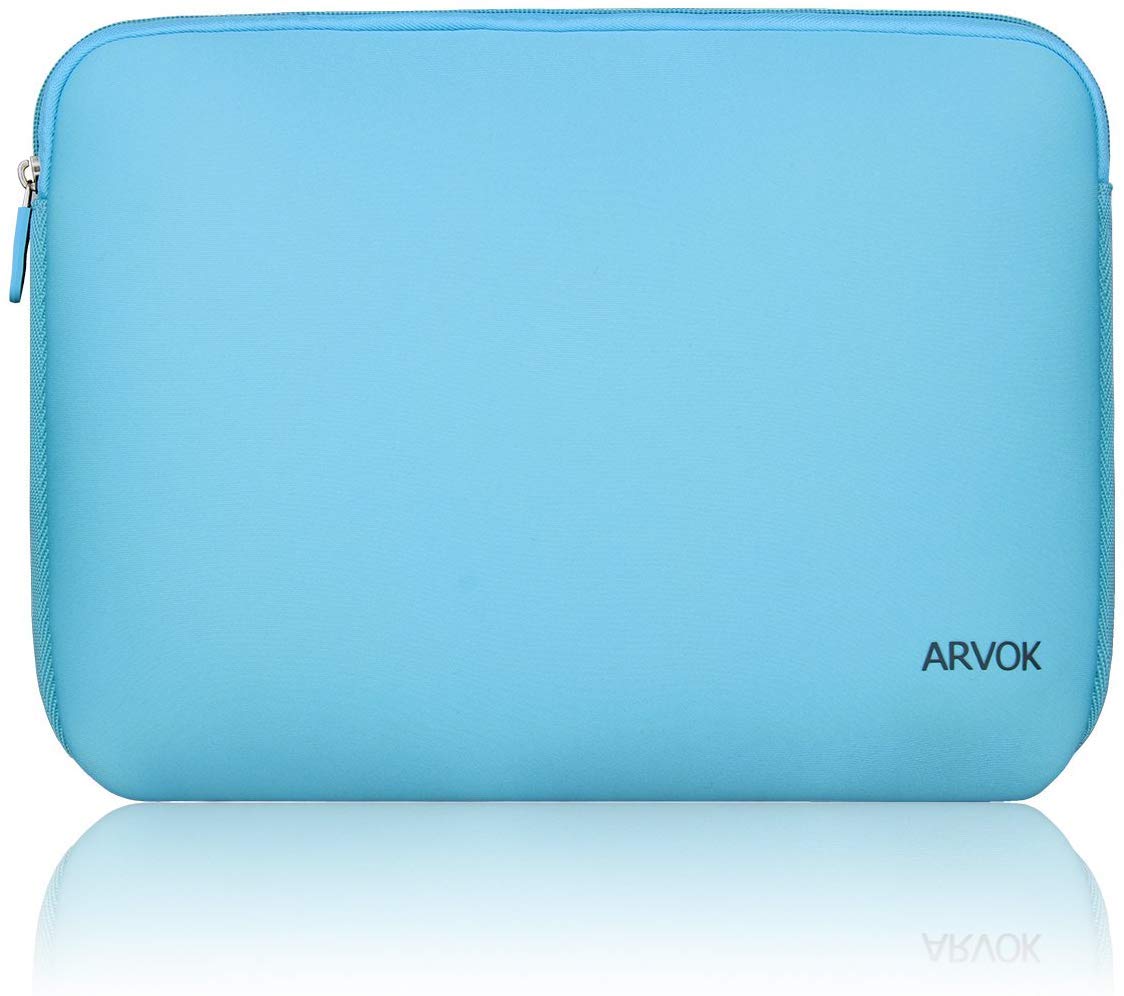 Arvok 11 11.6 12 Inch Laptop Sleeve Case for MacBook Air 12, Water-Resistant Neoprene Notebook Computer Tablet Sleeve, Carrying Bag Cover for Chromebook/HP/Dell/Lenovo/Asus/Acer, Baby Blue