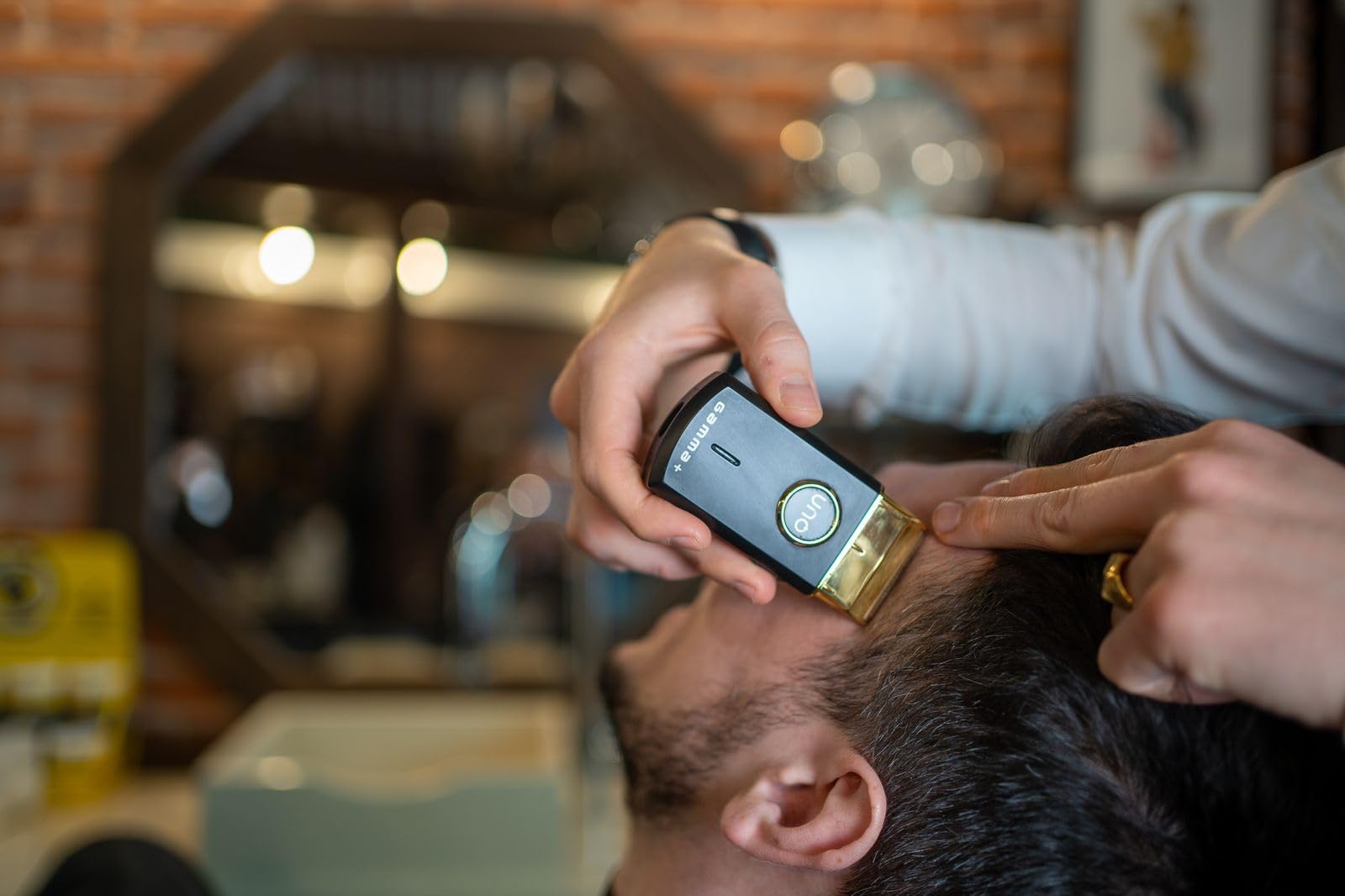 Gamma+ Uno Mini Sized Travel Cordless Mens Single Foil Shaver, Micro Usb Rechargeable For Shorter Facial Stubble, Black