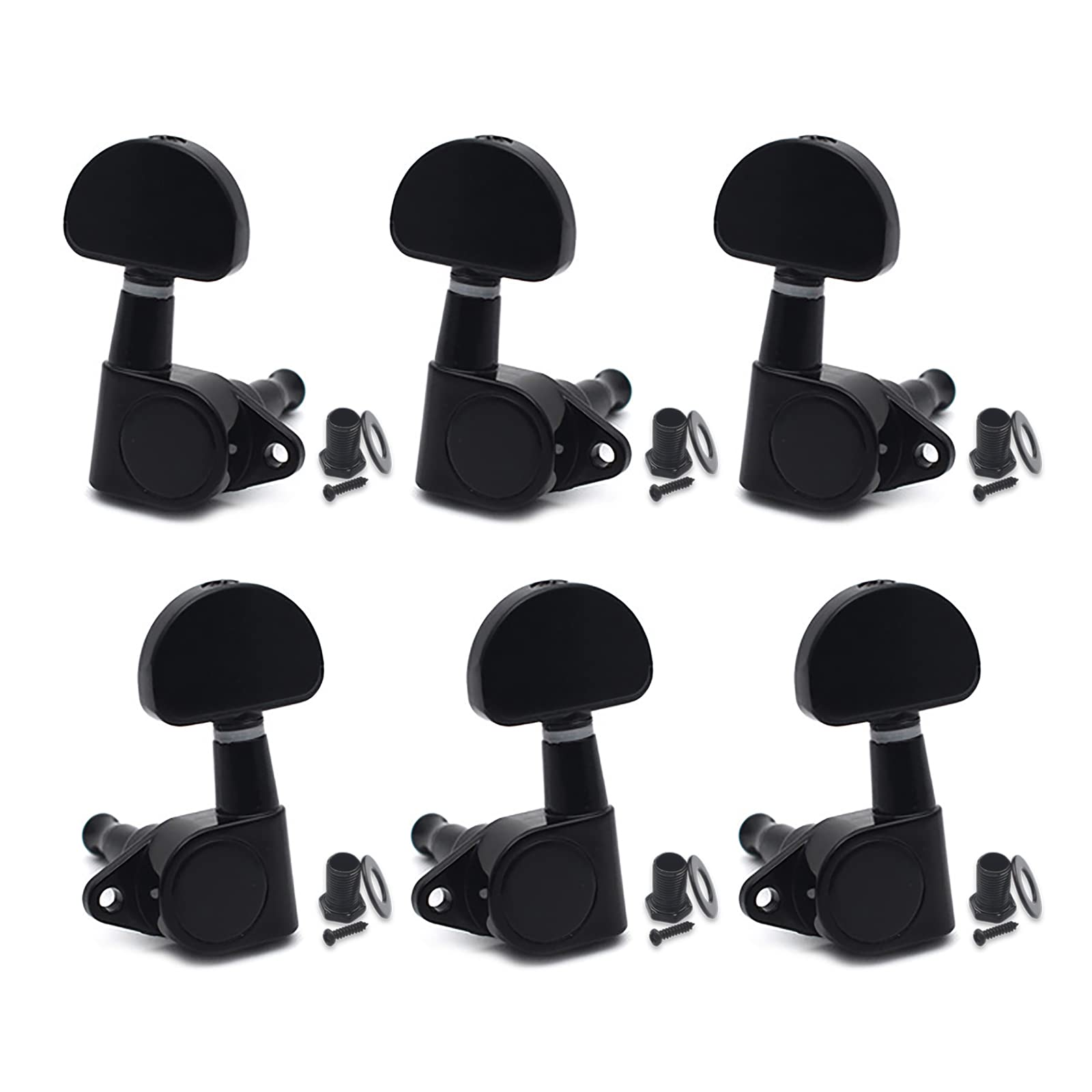 SAPHUE 3L3R Guitar tuner pegs,Straight Sealed-gear Guitar Sealed Fan-shaped Tuning Pegs Tuner Machine Heads for Acoustic Electri