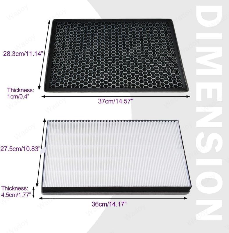 Fy2420/40 + Fy2422/40 Replacement Filter Compatible With Phi Llips Purifier Series 2000 2000I, Replace Ac2889 Ac2887 Ac2882 (2 Pcs)