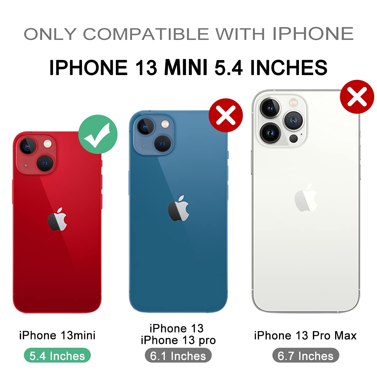 Dexnor For Iphone 13 Mini Case 5.4 Inch 2021, [Built In Screen Protector And Kickstand] Heavy Duty Military Grade Protection Sho