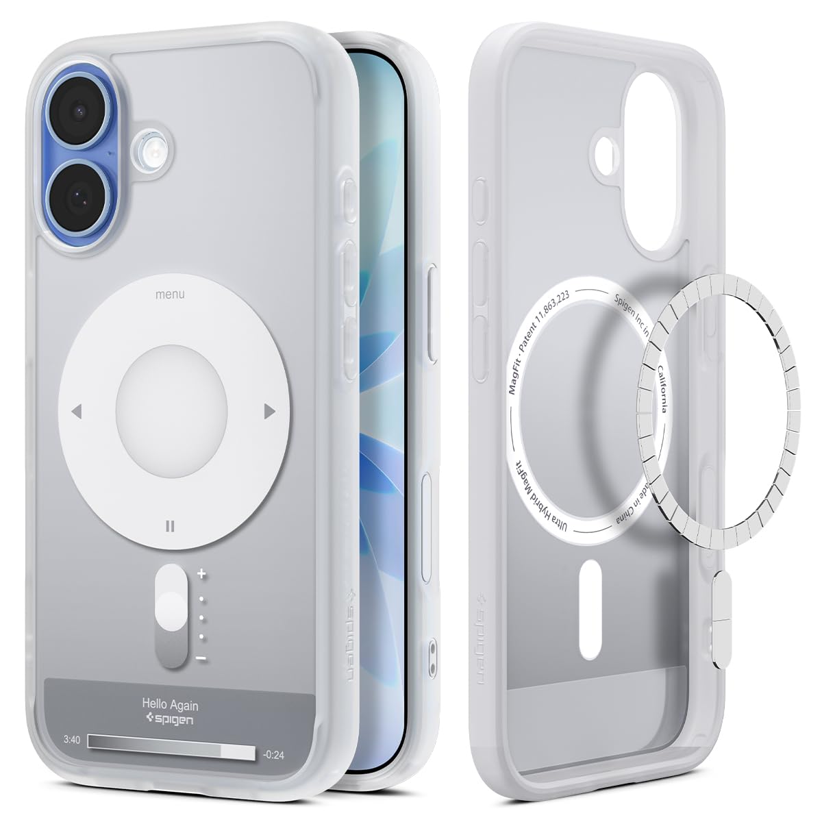 Spigen Ultra Hybrid MagFit Direct Digital Printing Case for iPhone 17 [Custom Design][Compatible with Magsafe] - Classic Silver