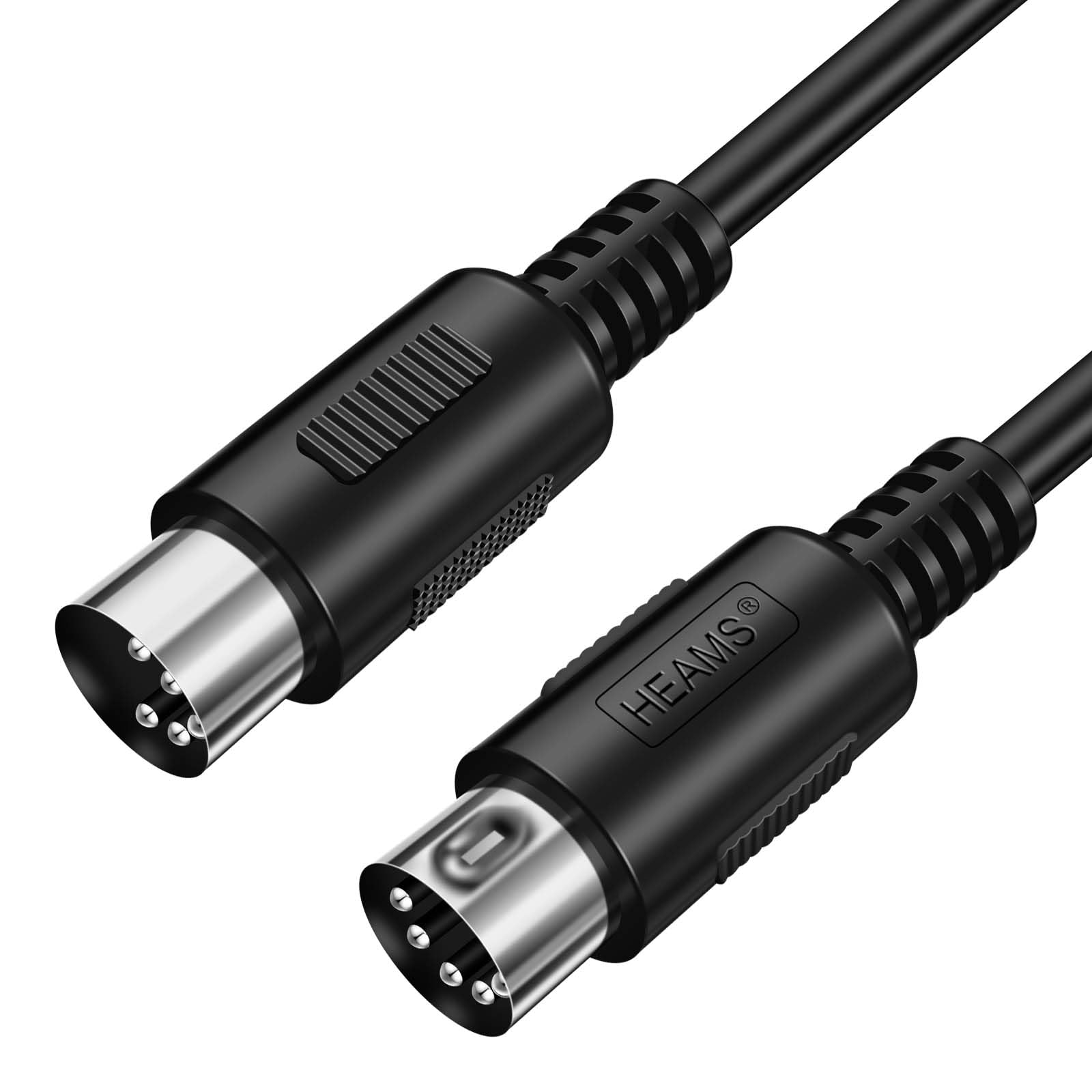 Heams 3 Pack Premium 10Ft Midi Cable, Stable & Fast Transmission And Long Lasting Midi Cables, Male To Male 5 Pin Midi Cable For