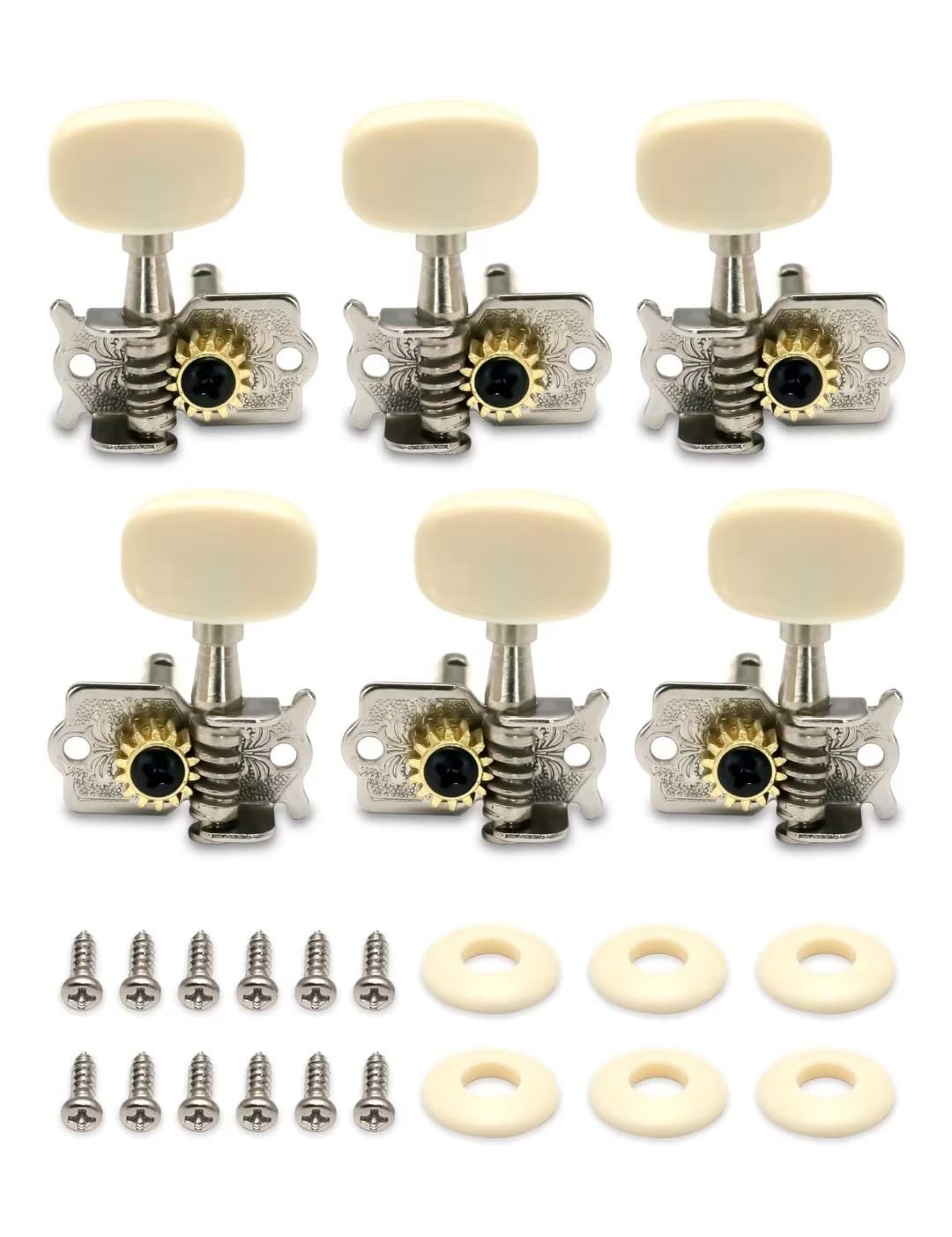Metallor Guitar Machine Heads String Tuning Pegs Tuning Keys Tuners 3L 3R For Classical Guitar Or Folk Acoustic Guitar Parts Acc