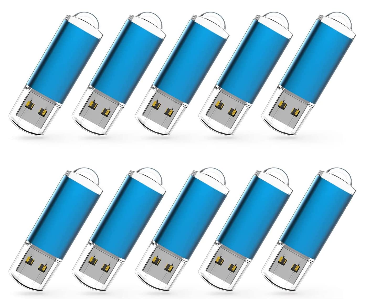 Raoyi 10 Pack 4Gb Usb Flash Drive Usb 2.0 Memory Stick Bulk Thumb Drive Pen Drive Jump Drive Blue