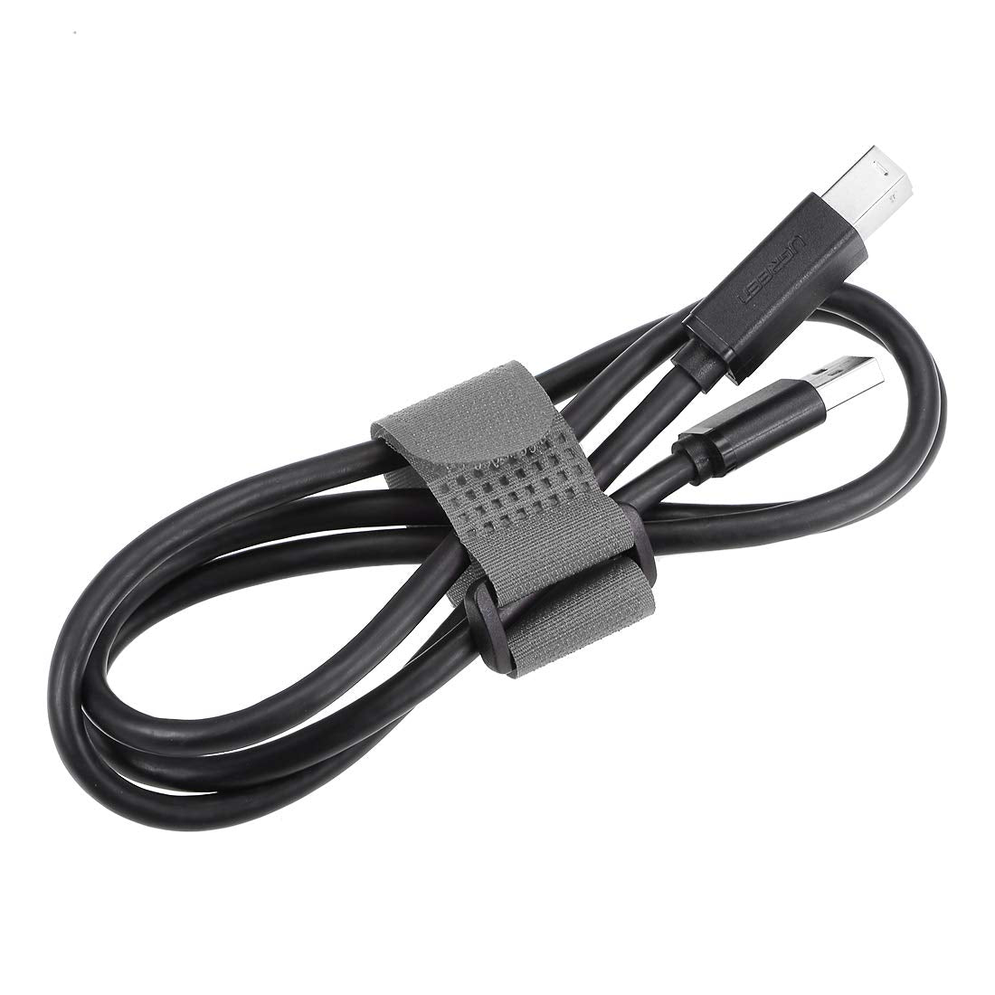 Uxcell 10Pcs Hook And Loop Straps, 1 Inch X 16 Inch Securing Straps Reusable Fastening Cable Tie (Gray)