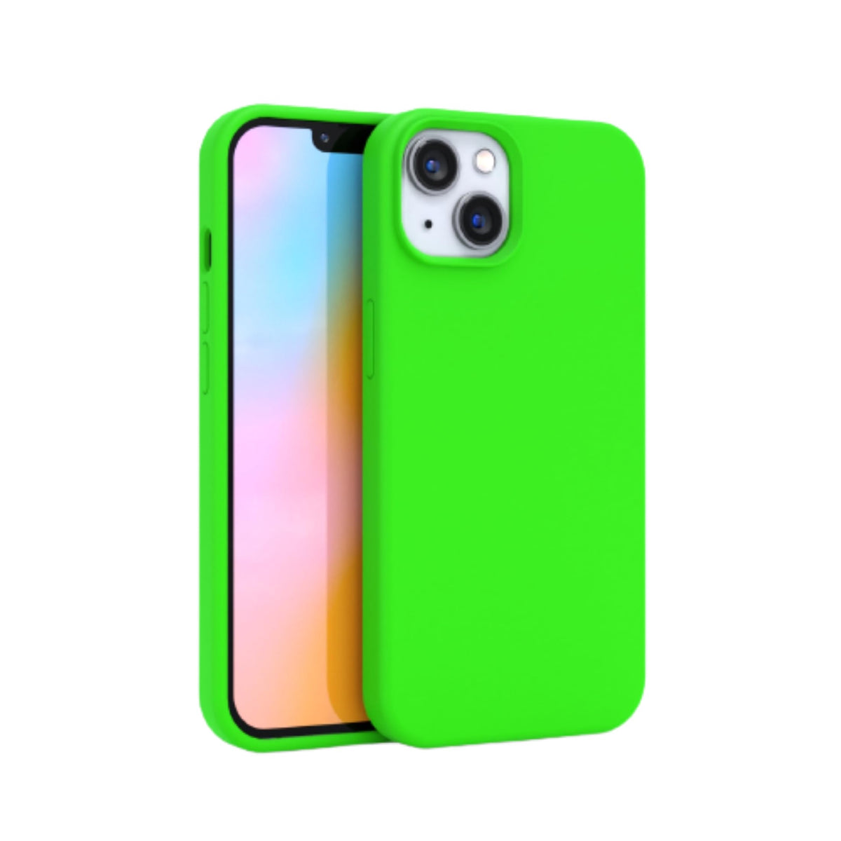 Felony Case   Iphone 13 / Iphone 14 Case   Neon Green Silicone Phone Cover | Liquid Silicone With Anti Scratch Microfiber Lining