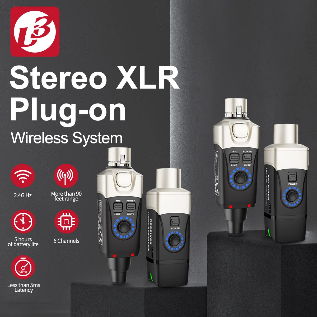 Xvive U3D Stereo Xlr Plug On Wireless System