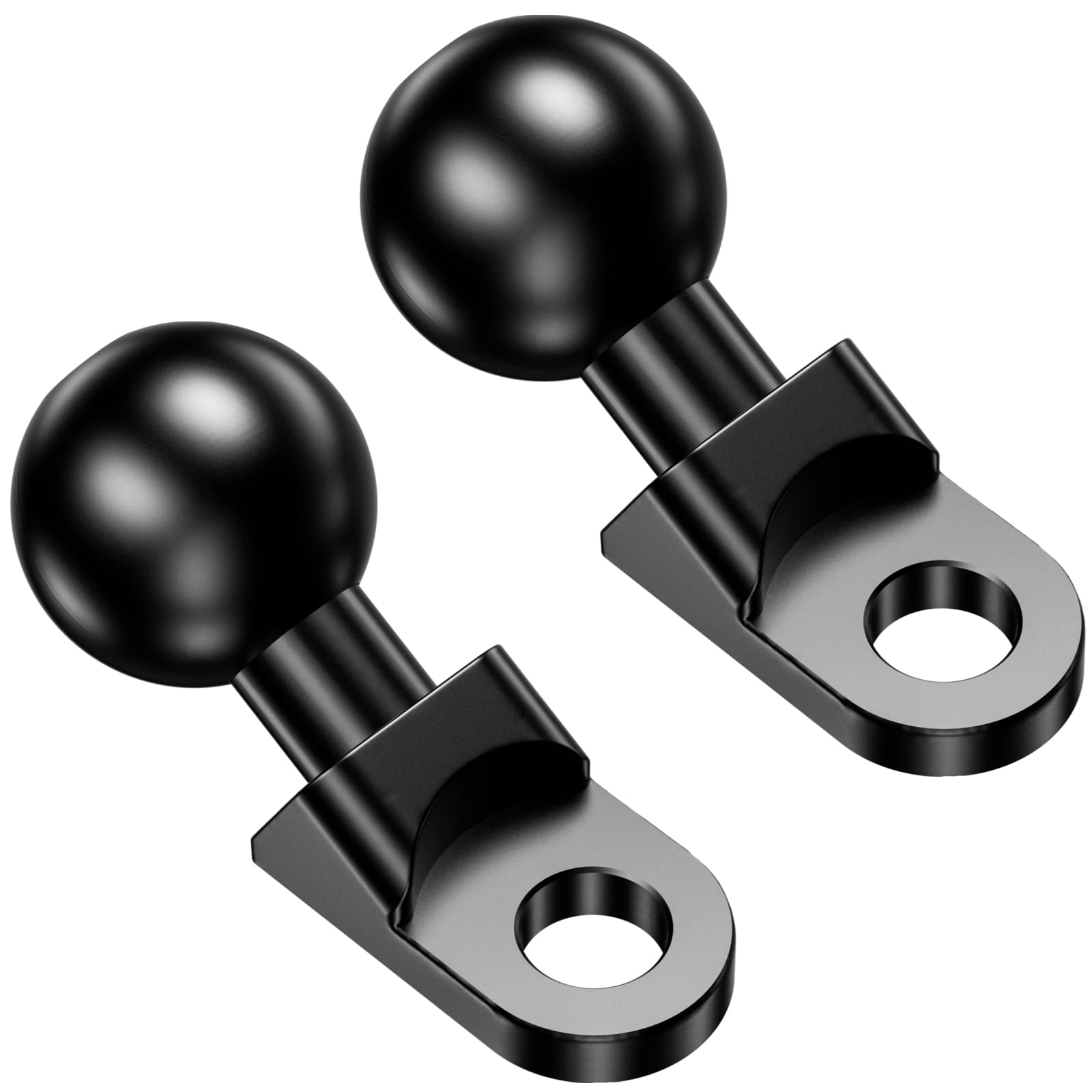 Brcovan 2 Pack, Aluminum Alloy Mount Base With 1'' Tpu Ball & 10Mm Mounting Hole, Angled Bolt Head Adapter Ball Base Compatible With Ram Mounts B Size 1 Inch Ball Double Socket Arm