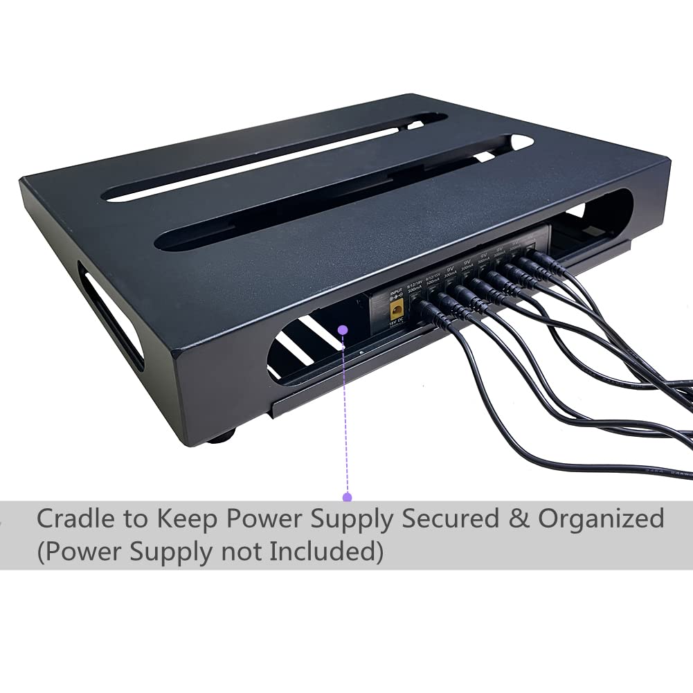 Soyan 14'' X 10.6'' Guitar Pedal Board With Power Supply Cradle, Carry Bag Included (Spb 14S)