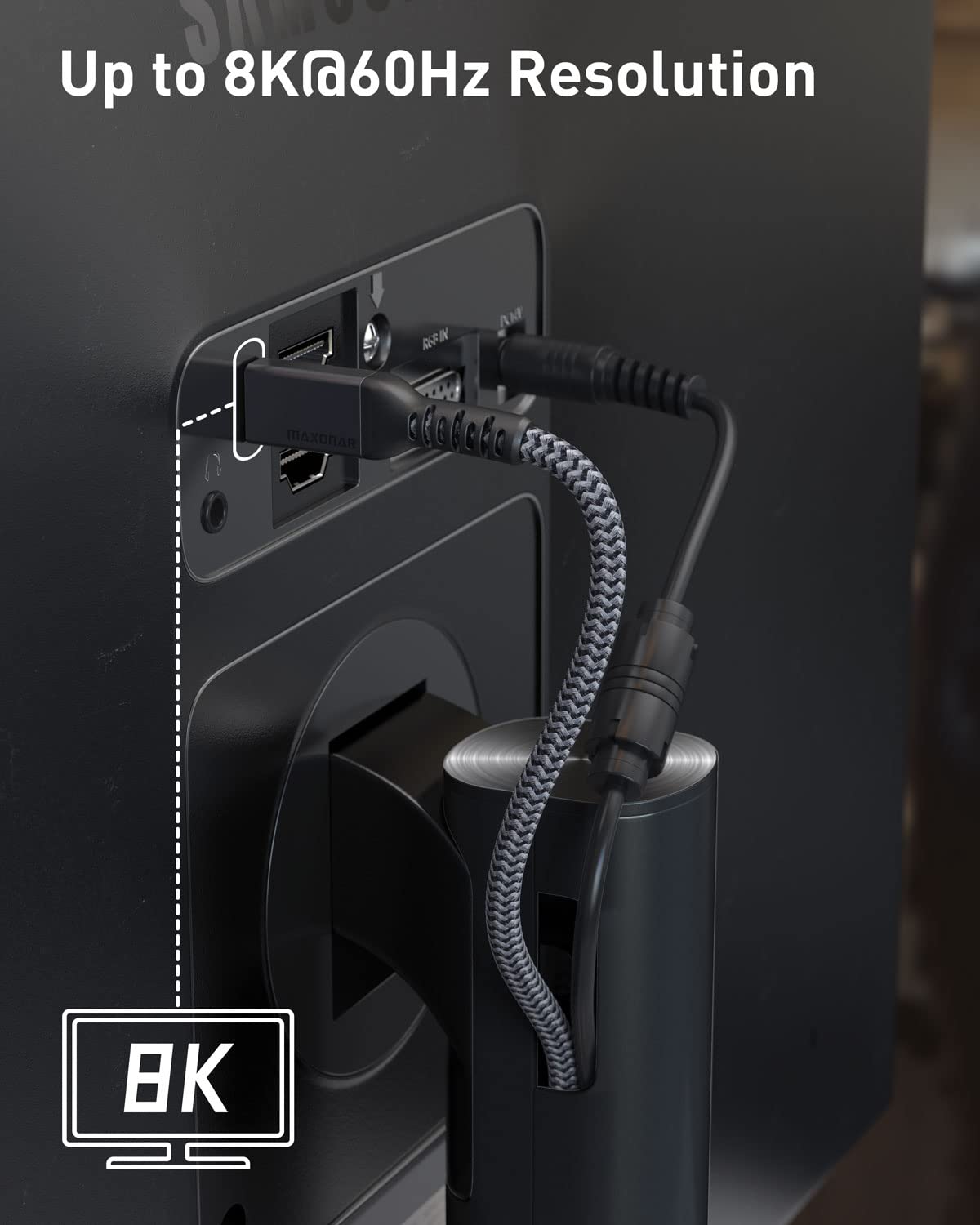 Maxonar [6.6Ft] Thunderbolt 4 Cable With 40Gbps Data Sync/100W Charging And 8K/5K@60Hz For Thunderbolt 4/3, Usb4, And Usb C Devices