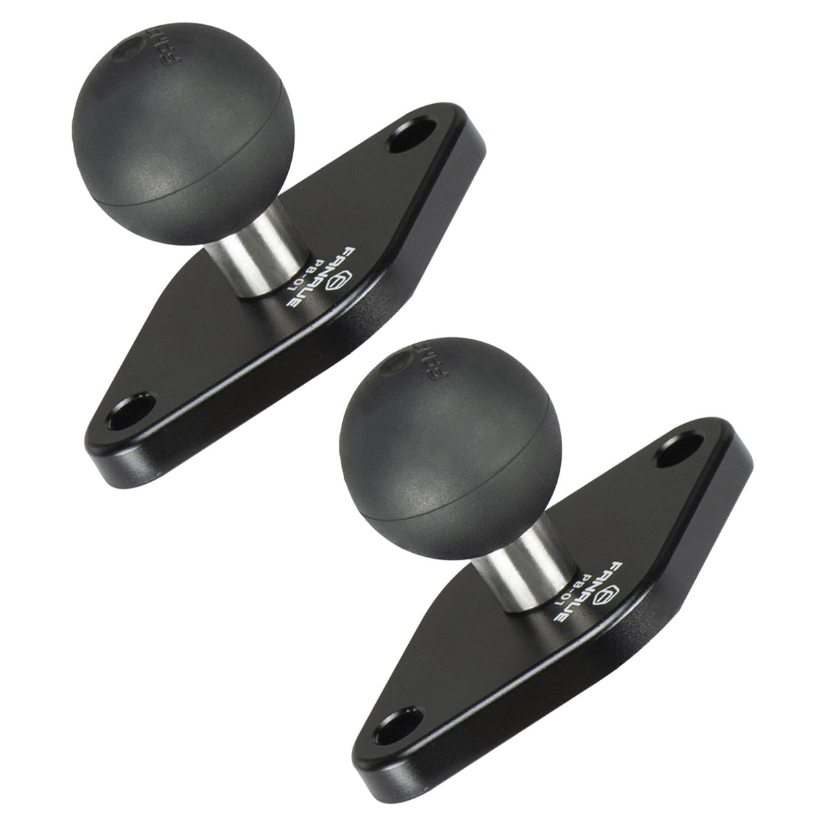 Fanaue 2 Pack Diamond Mount Base Compatible With Ram Mount B Size 1'' Ball Double Socket Arm, Center Distance Between Two Mounti