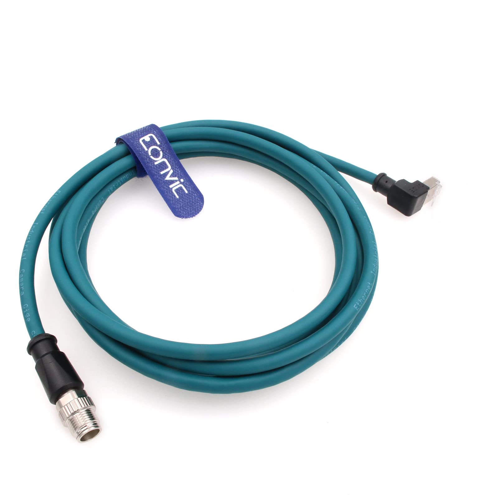 Eonvic Ethernet Shielded Cable M12 X Type 8 Position To Rj45 Waterproof Industrial Network High Flex Cable For Cognex