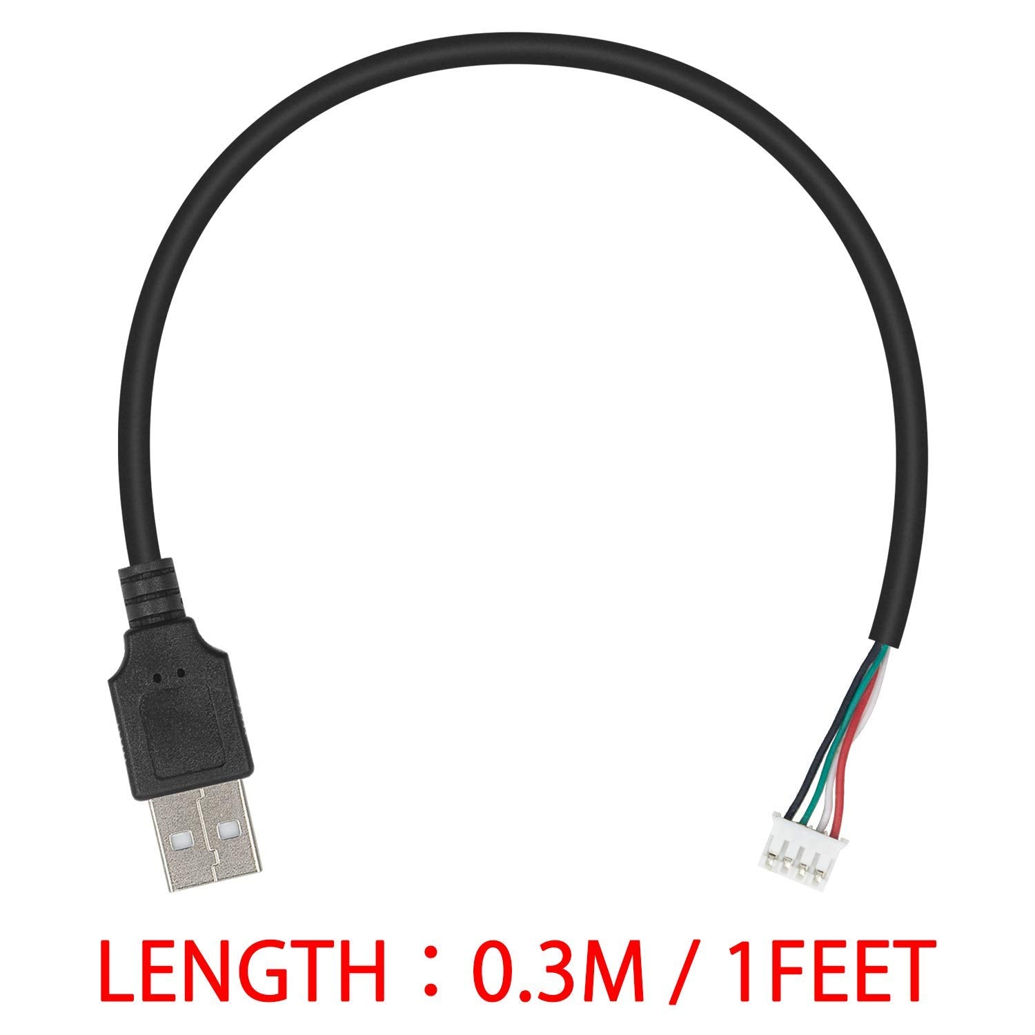 Duttek Usb To Ph2.0 Cable, Ph2.0 Female To Usb 2.0 Male To 4 Pin Data Cable 30Cm/12 Inch