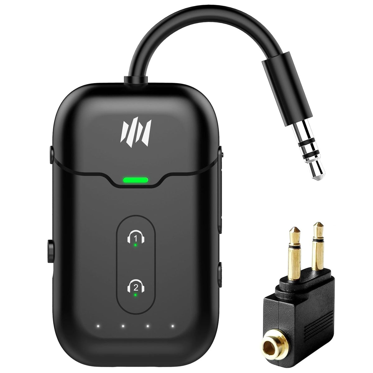 Bluetooth 5.4 Transmitter Receiver,2 In 1 Bluetooth Adapter For Airplane,Bluetooth Transmitter For Tv,Gym, Up To 2 Airpods/Headp