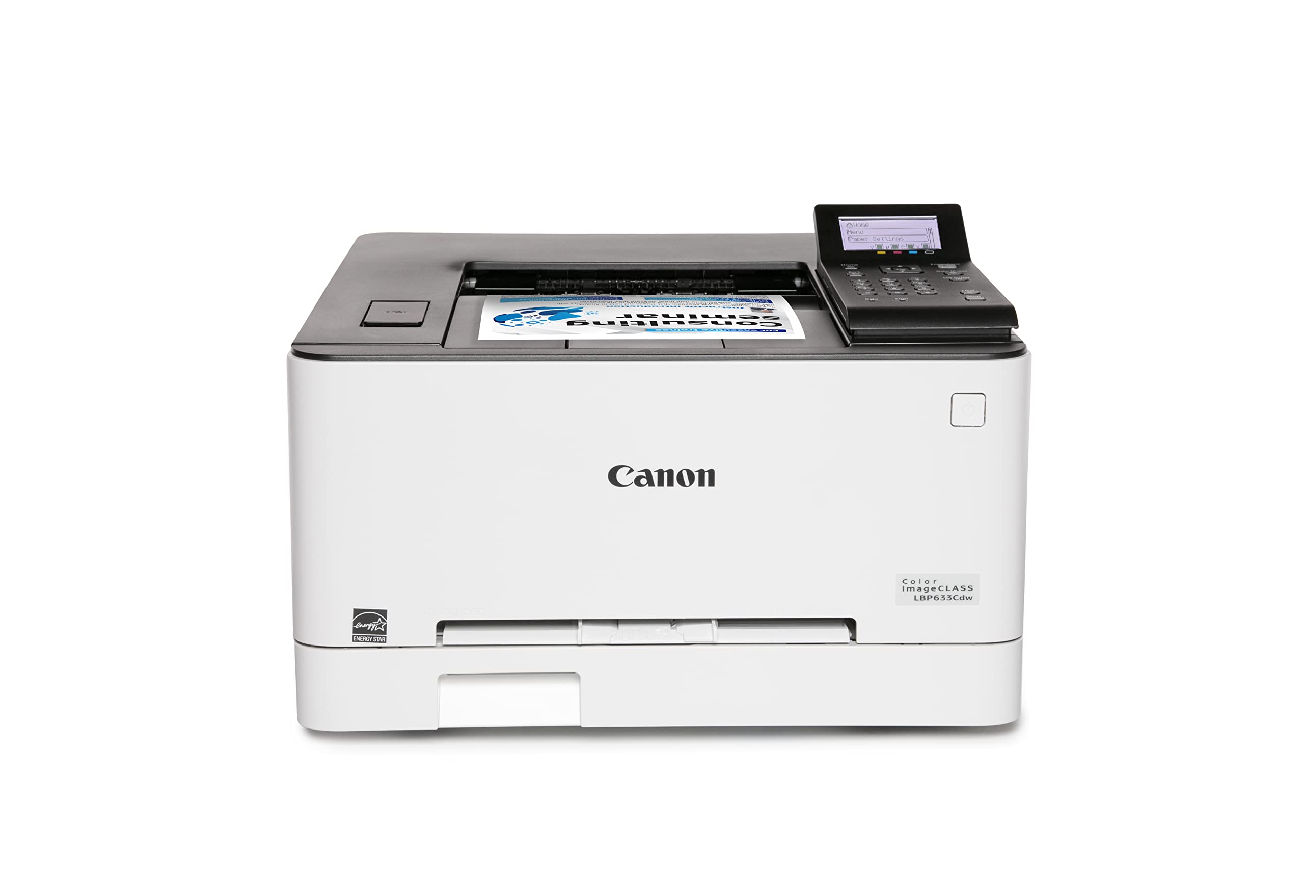 Canon Color Imageclass Lbp633Cdw   Wireless Duplex Laser Printer, Single Function, Home Office, Mobile Ready, 1 Year Limited War