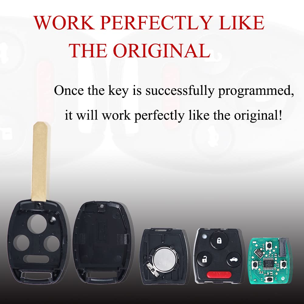 Mechanmagic Key Fob Remote Replacement Fits For Accord 2003 2004 2005 2006 2007/Element 2010 Oucg8D-380H-A Keyless Entry Remote