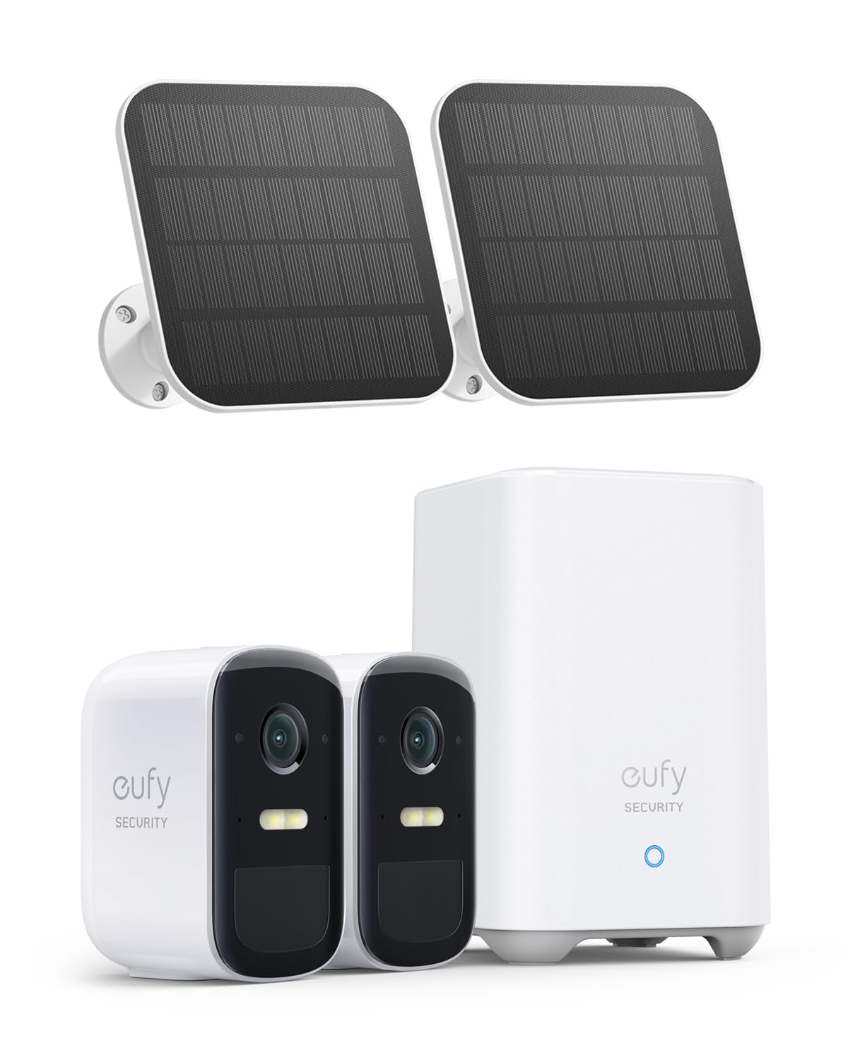 eufy Security eufyCam 2C Pro 2+1 Kit with Solar Panel 2W, Wireless Home Security System with 2K Resolution, 180-Day Battery Life