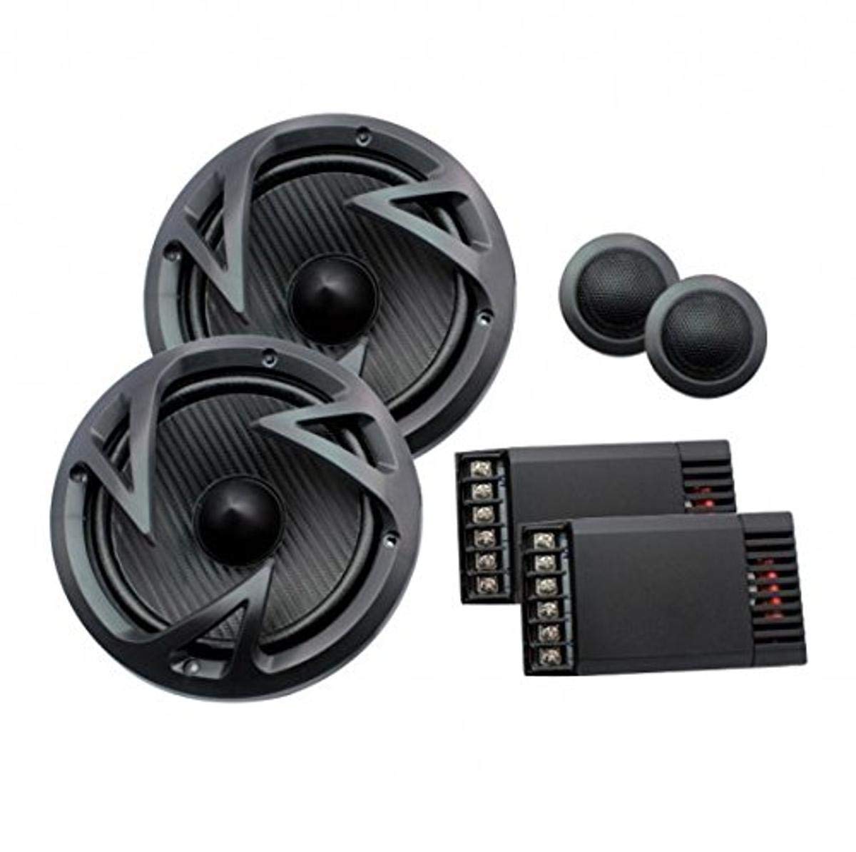 Power Acoustik Ef 60C Edge Series 6.5'' 500 Watt 2 Way Component Speaker System , Black
