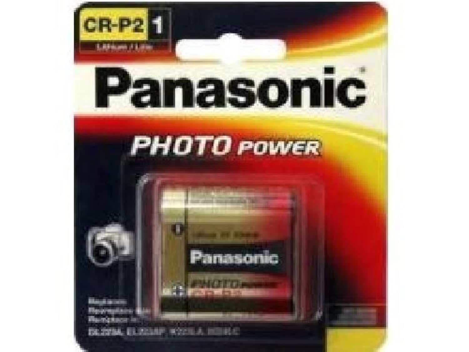 Panasonic 8 x CR-P2 (223A) 6 Volt Lithium Batteries (On a Card)