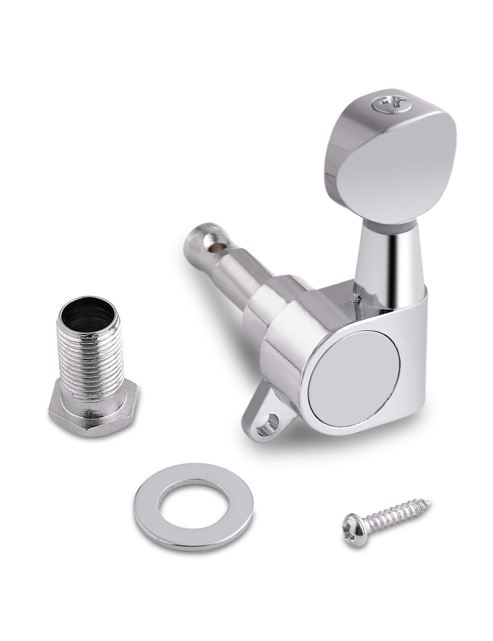 Holmer Guitar String Tuning Pegs Tuning Machines Sealed Machine Heads Grover Tuners Tuning Keys Oval Button 3 Left 3 Right For E