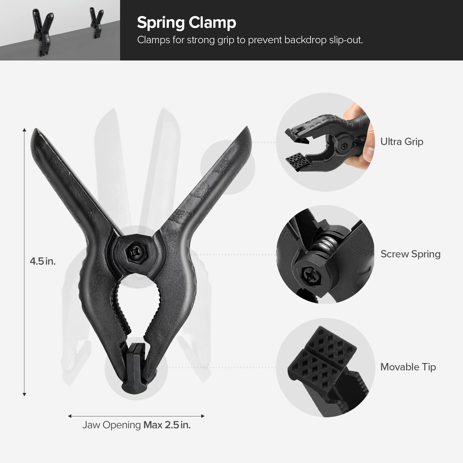 Limostudio 9 X 15 Feet / 108 X 180 Inch Gray Photography Backdrop Screen Background, Premium A+ Grade High 150Gsm Density Thicke