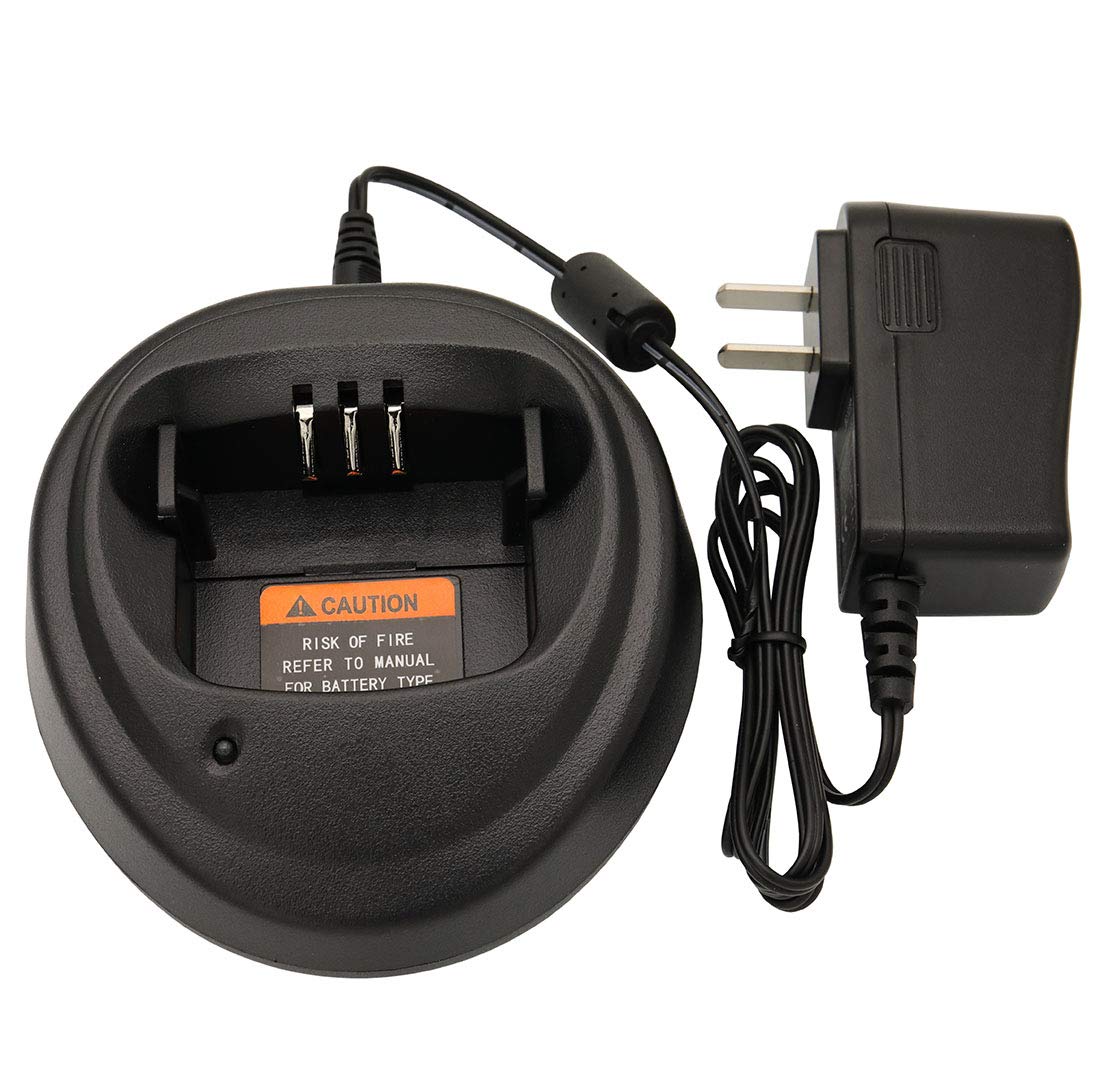 Desktop Charger Dc 12V/24V Car Charger Compatible With Motorola Cp200 Cp340 Cp360 Cp380 Cp040 Cp140 Pm400 Pr400 Nntn4496 Nntn449