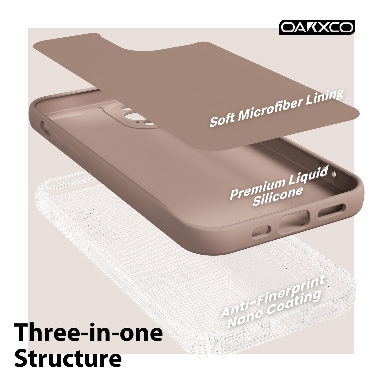 Oakxco For Iphone 12 Pro Max Case Liquid Silicone, Soft Rubber Gel Elegant Aesthetic Basic Simple Cover, Cute Thin Slim Tpu Matt