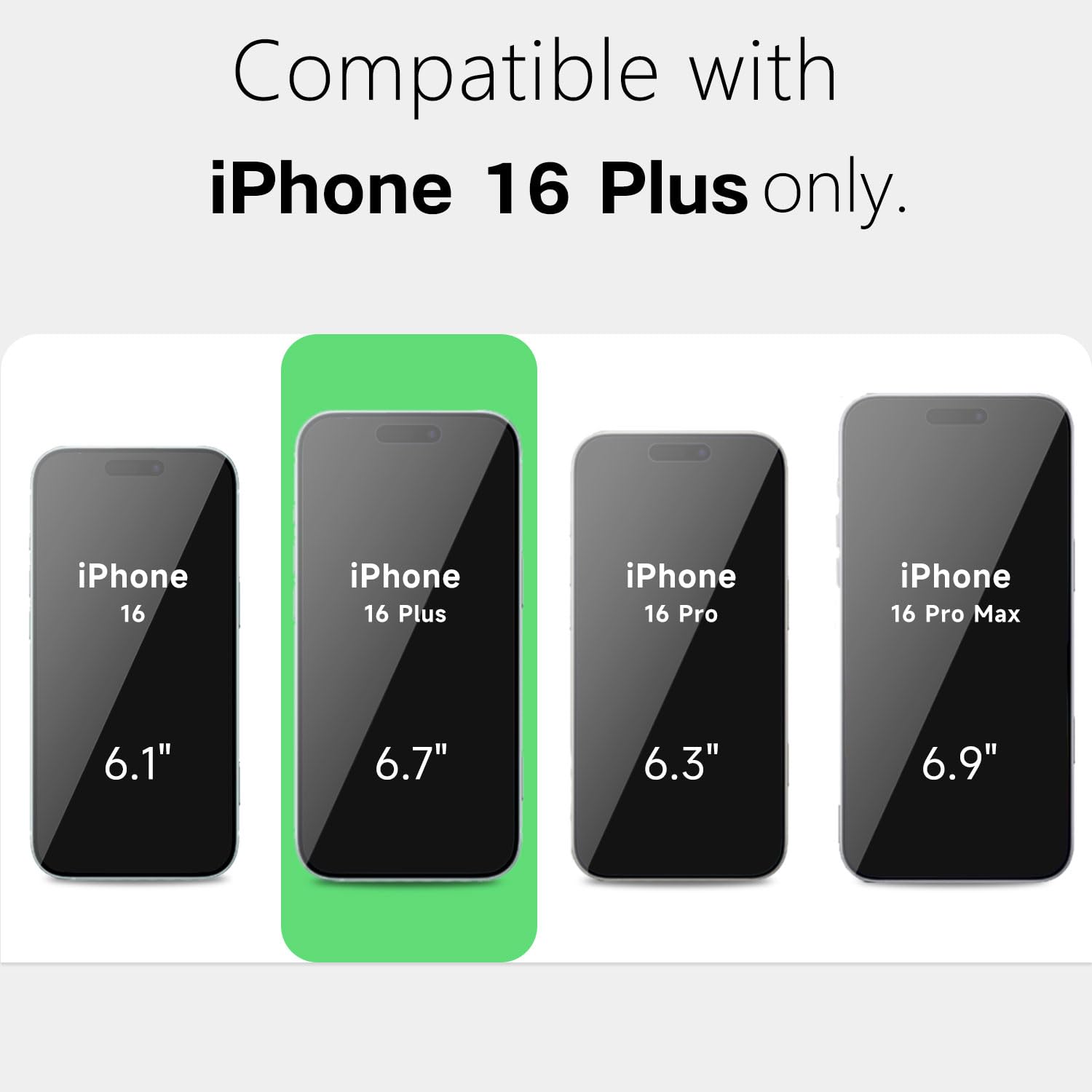 Loeoel For Iphone 16 Plus Case Clear, Transparent Hybrid 16 Plus Case [Hard Plastic & Soft Silicone Bumper] Acrylic Non Yellowin