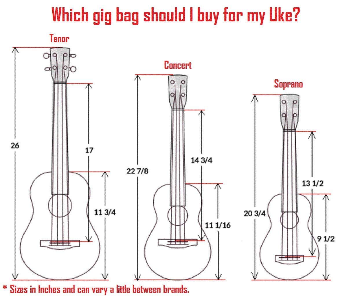 Hola! Heavy Duty Soprano (Up To 21.5 Inch) Ukulele Gig Bag With 15Mm Padding