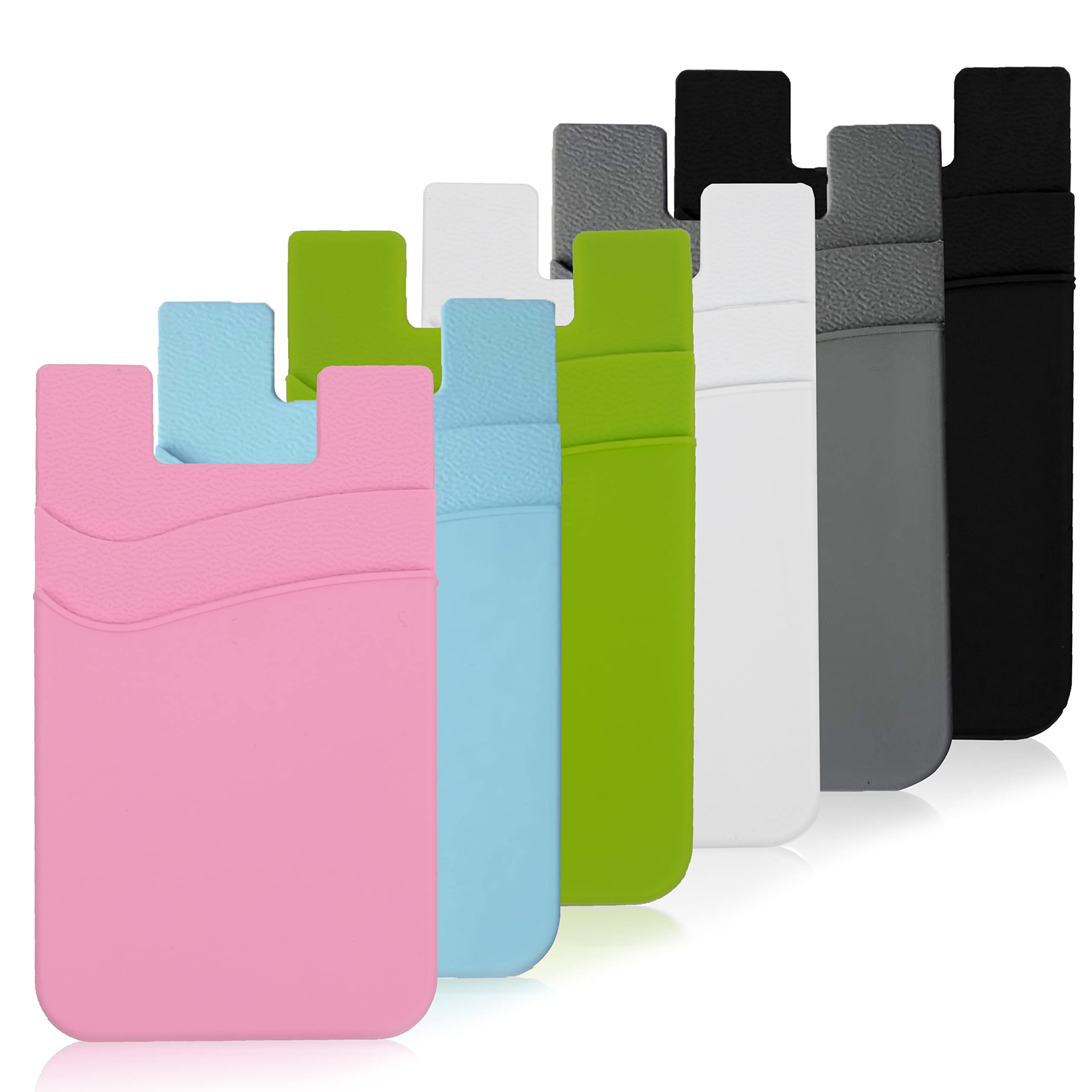 Meroqeel Card Holder For Phone Case, Sticky Wallet For Business, Id And Credit Card, Silicone Cellphone Sleeve For Android Iphon