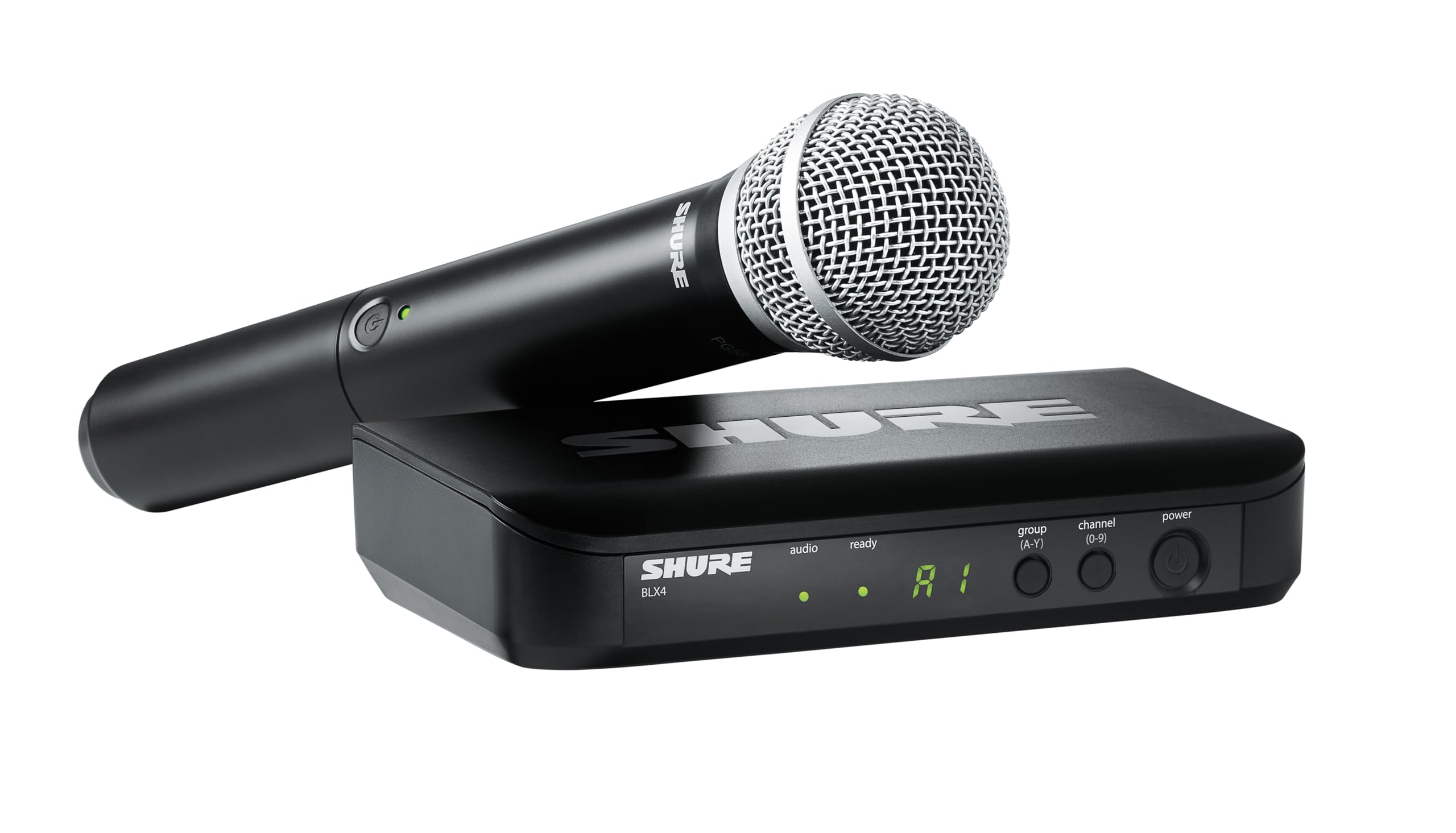 Shure Blx24/Pg58 Wireless Microphone System   14 Hour Battery Life, 300 Ft Range, Uhf | Includes Pg58 Handheld Vocal Mic, Single