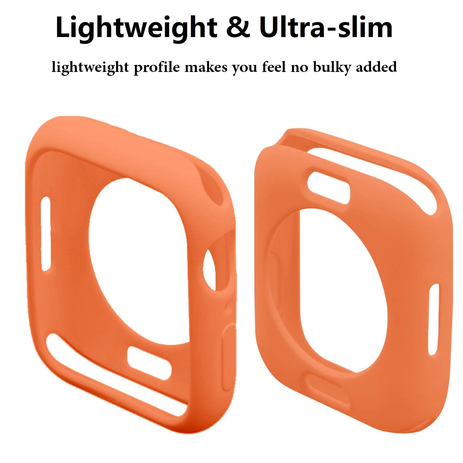 Hontao Ultra Thin Soft Tpu Shockproof Bumper Case For Iwatch Apple Watch Series 3/2/1 Orange 38Mm