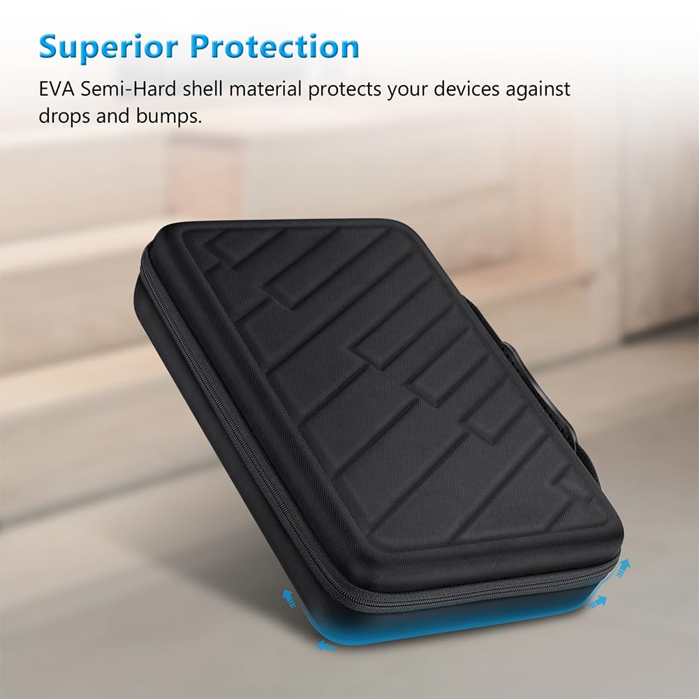 Finpac Semi-Hard Carrying Case For Akai Professional Mpk Mini Mkii & Mk3 & Mpk Play | Alesis V Mini 25 Key Usb Midi Keyboard Con