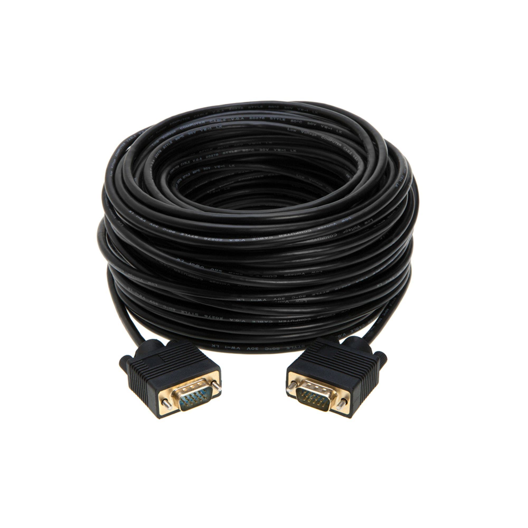 Cables Direct Online 50FT SVGA Monitor Cable, Male to Male 1080P Super VGA Display Cord for PC Projector Laptop TV