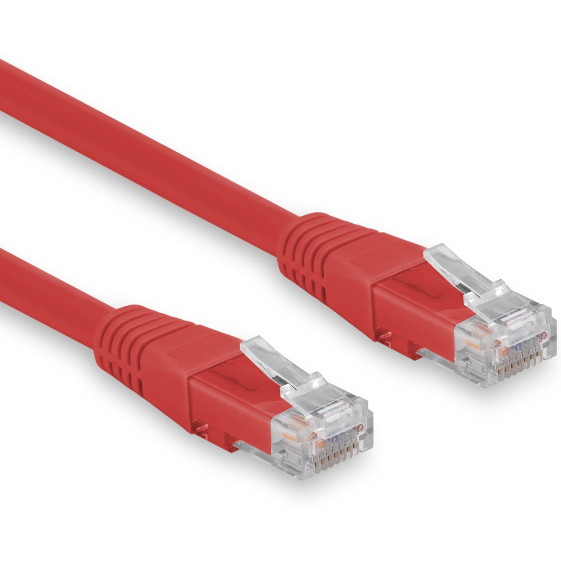Rocstor Y10C385-RD 10ft Cat6 Red Ethern Molded Cabl 100% Copper Ul Rated Cable