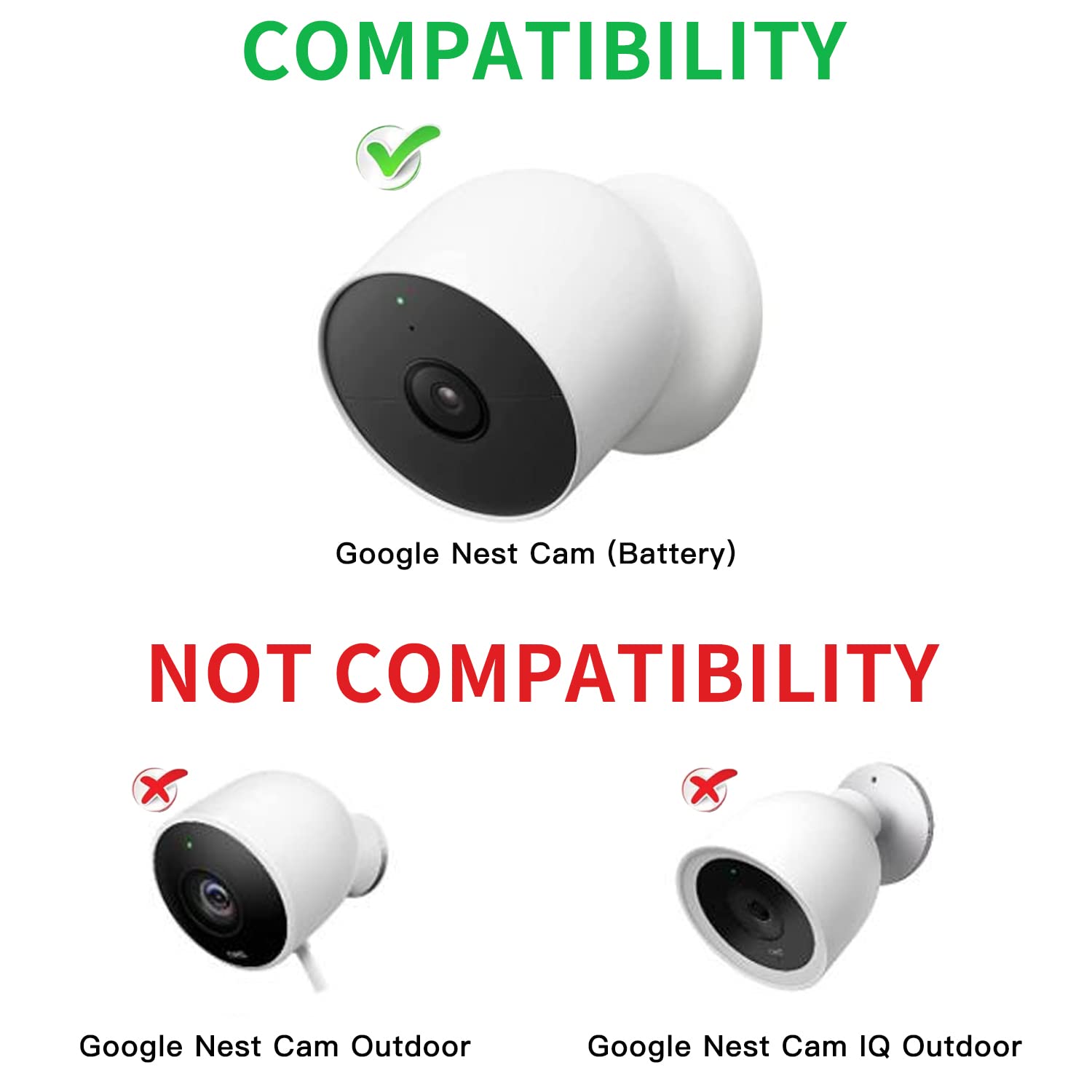 Power Adapter For Google Nest Cam (Battery), With 16.4Ft/5M Weatherproof Charging Cable Continuously Power Your Nest Cam (Batter