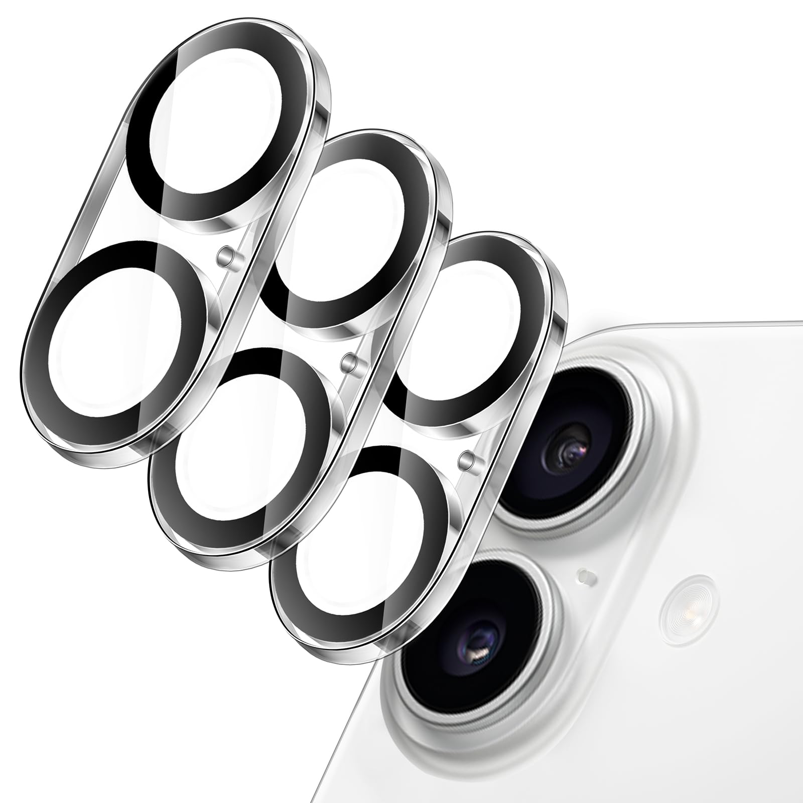 JETech Camera Lens Protector for iPhone 17 6.3-Inch, 9H Tempered Glass, Anti-Scratch, Case Friendly, Does Not Affect Night Shots